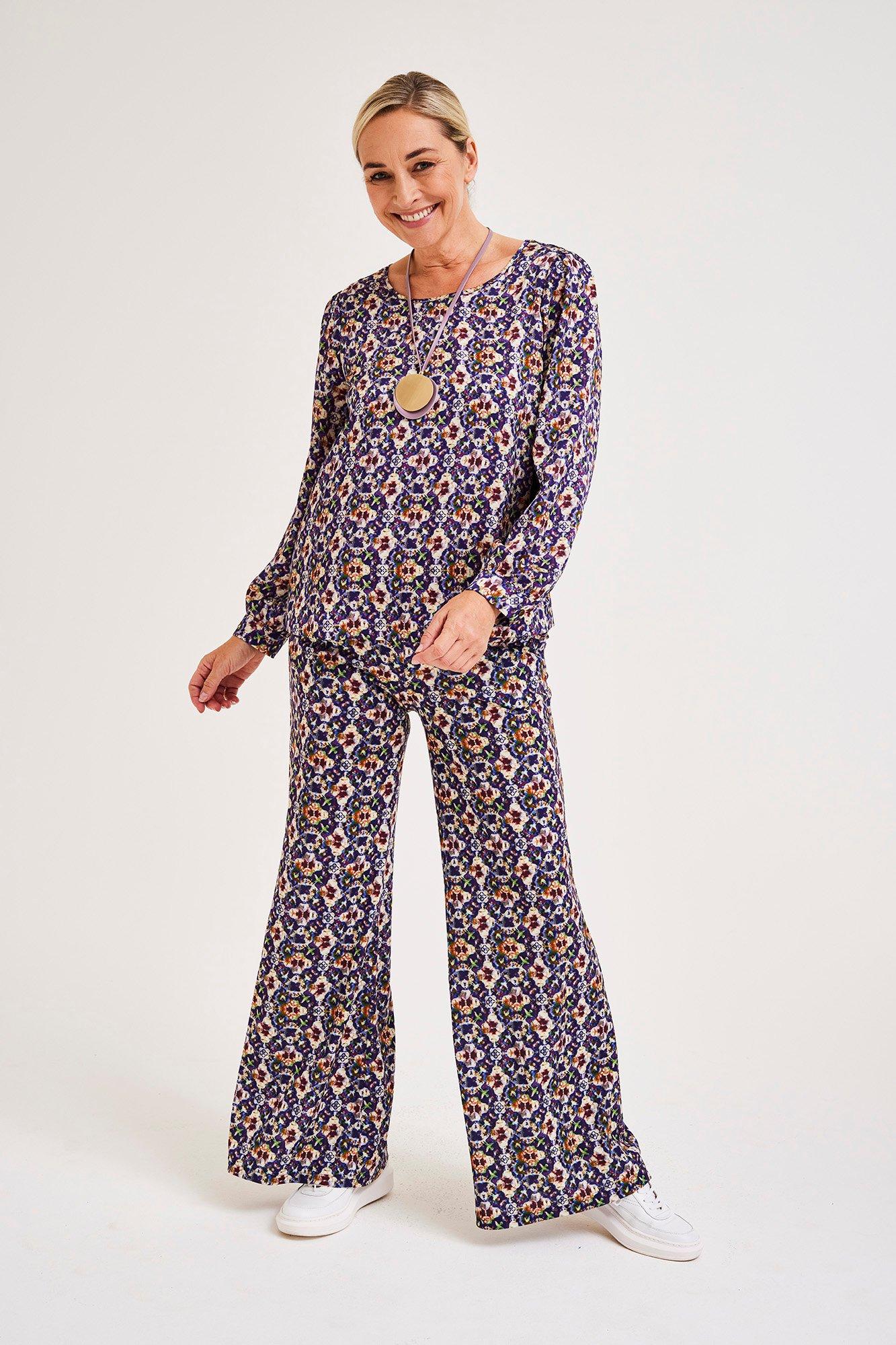 Pantalon large en jersey - null - ame