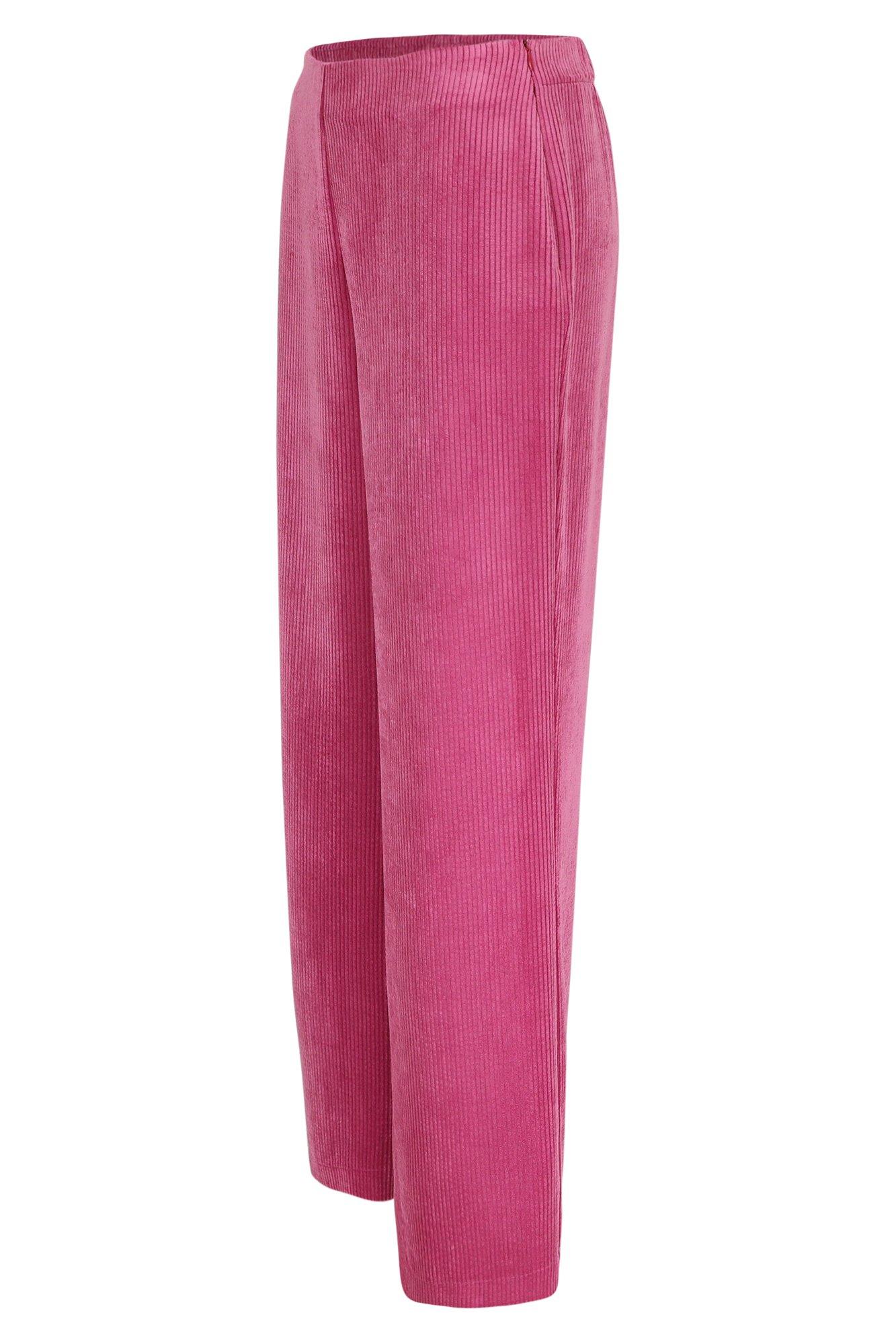 Broeken - Wijde broek in ribfluweel
