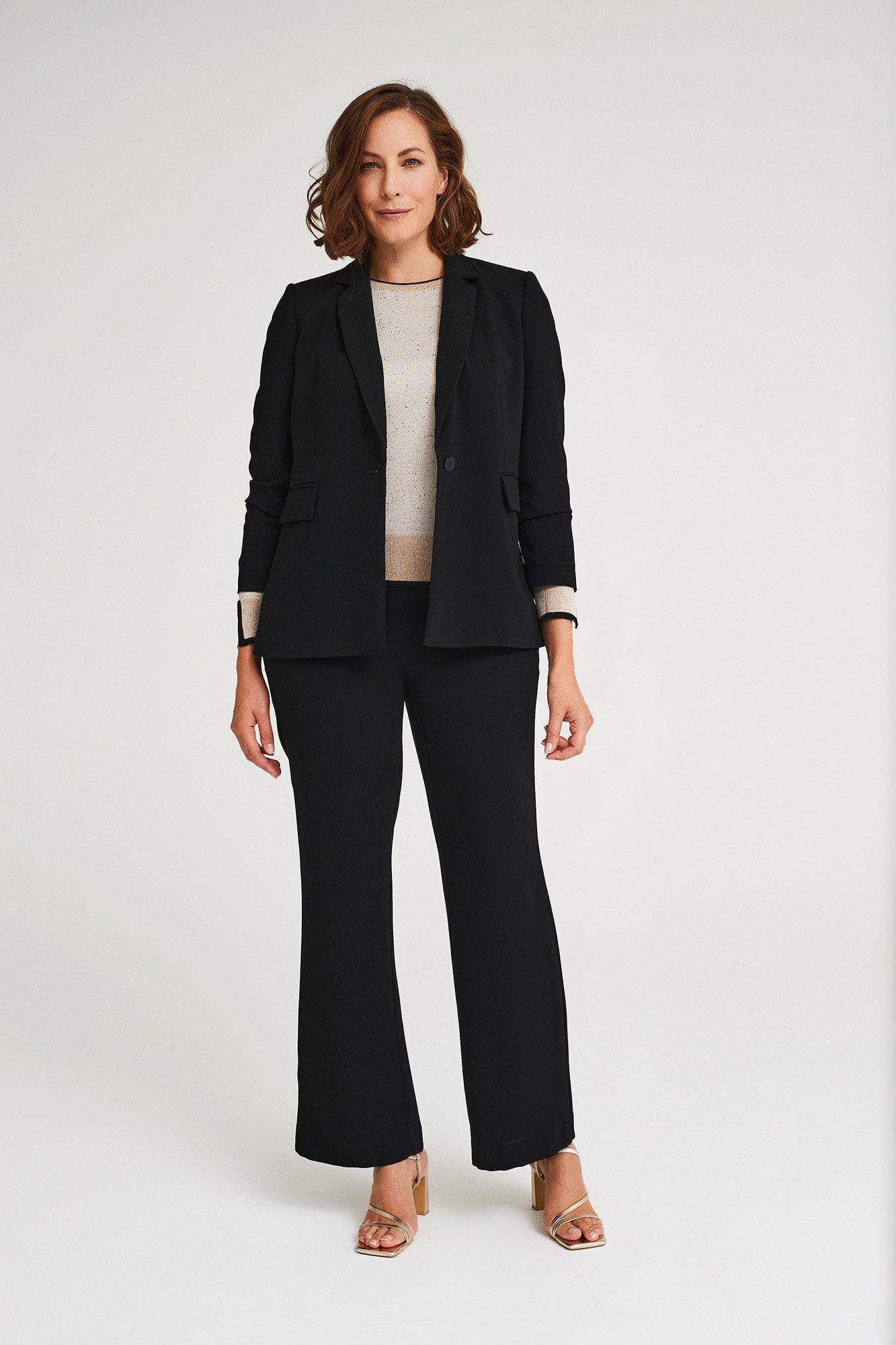 Blazers - Korte blazer in crêpe