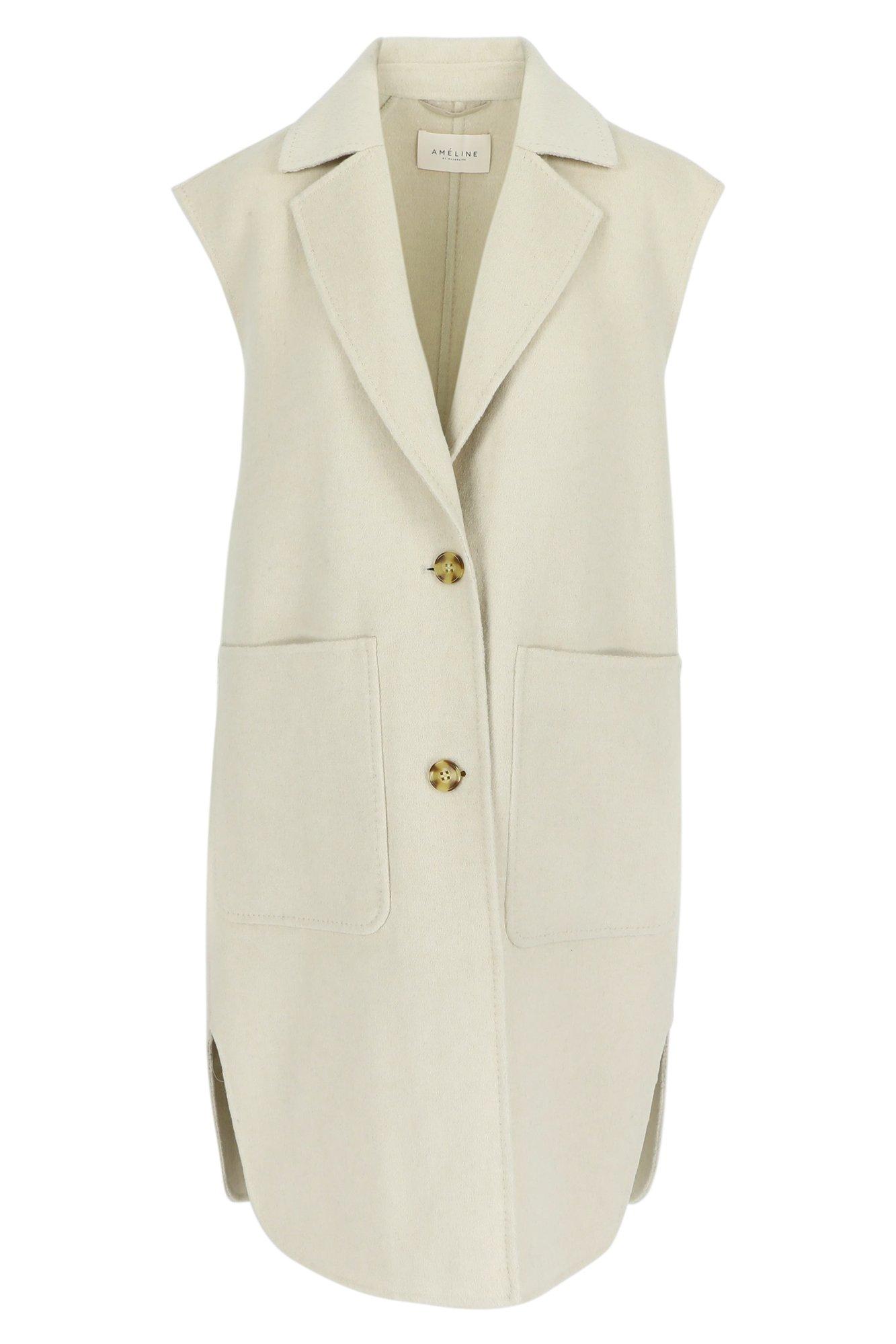 Blazers - Mouwloze jas in hand made wool