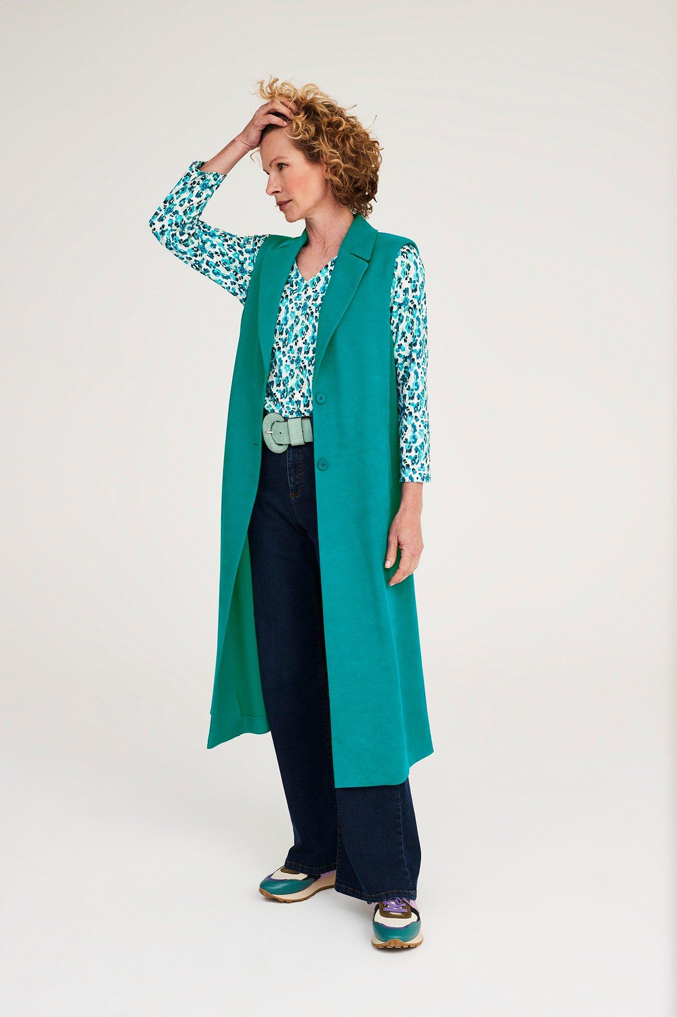 Blazers - Veste longue en peau de pêche