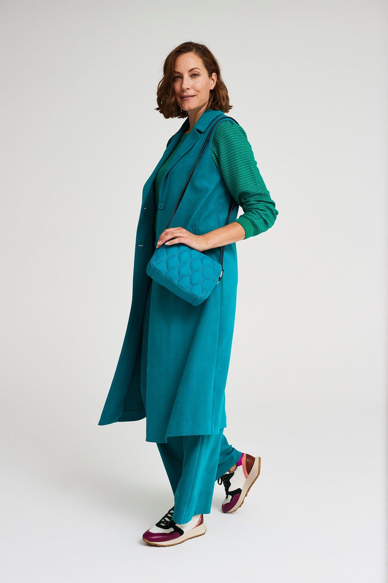 Blazers - Veste longue en peau de pêche