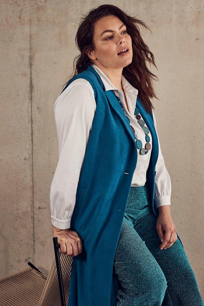 Chemises - Chemisier long en coton stretch