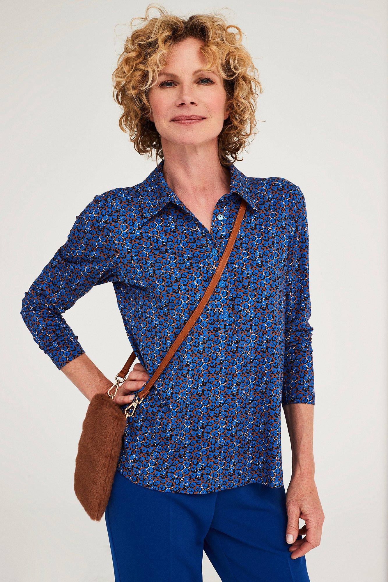 Jersey blouse met print - null - may