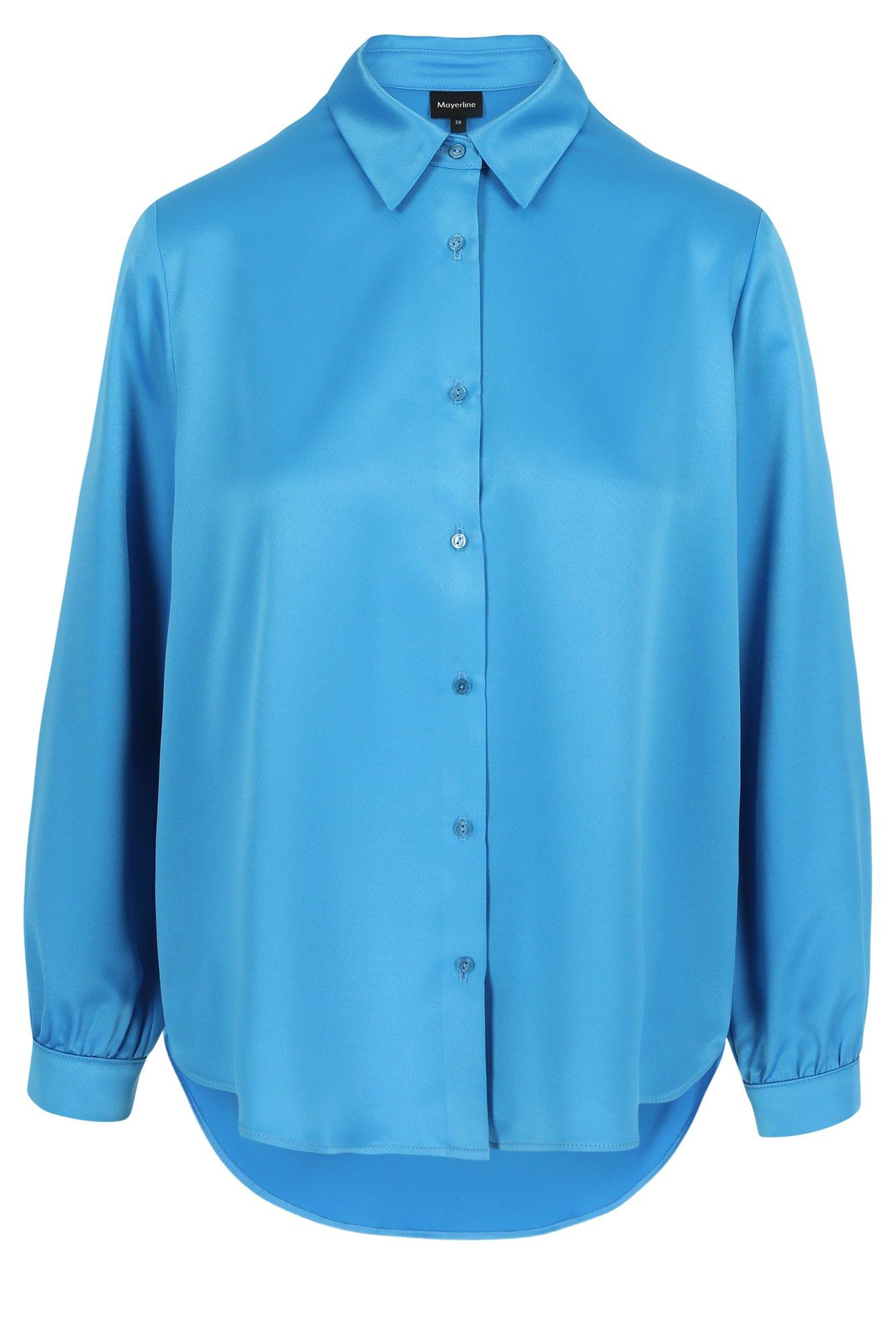 Hemden - Hemdblouse in elastisch satijn