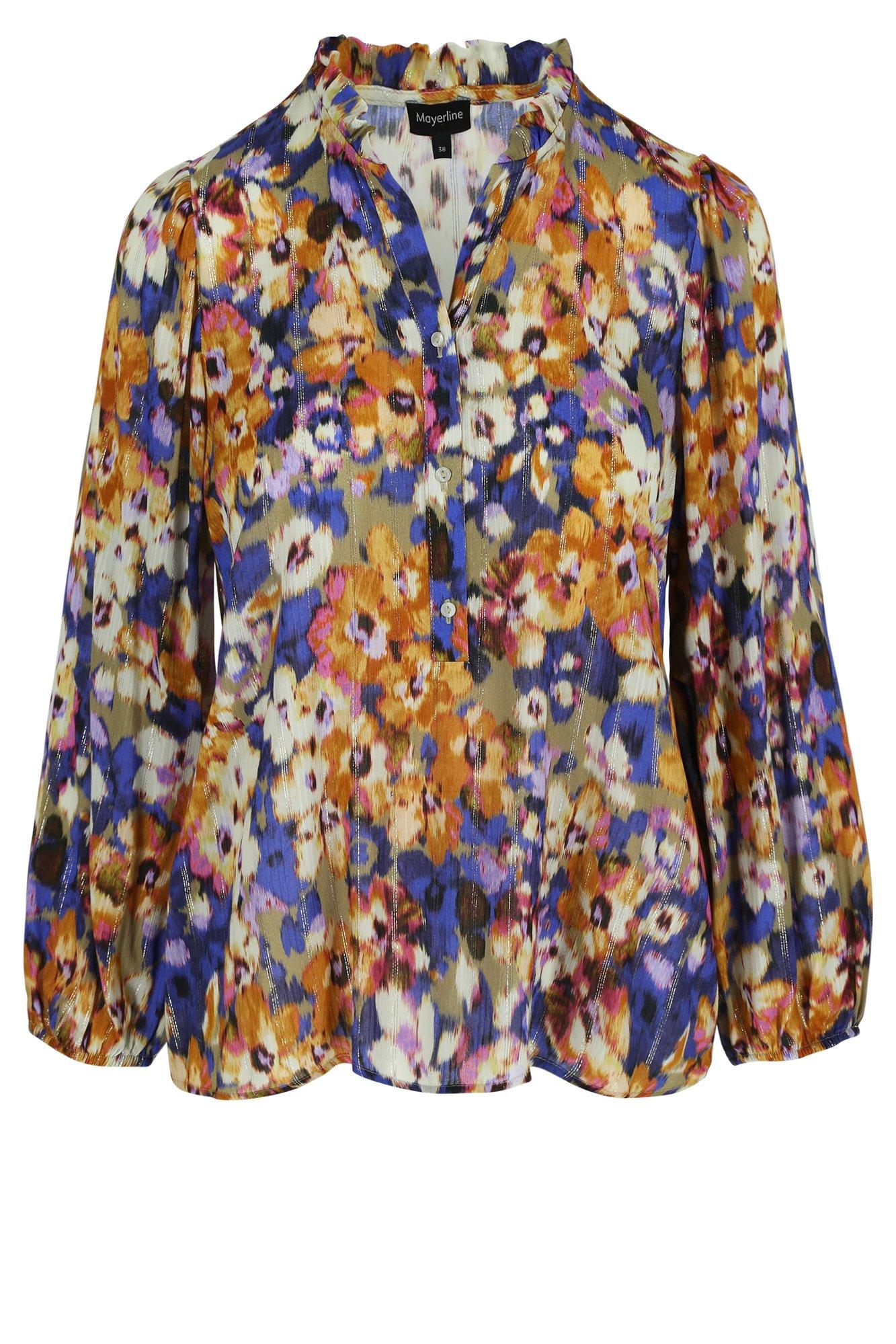Chemises - Gebloemde blouse in voile met lurex