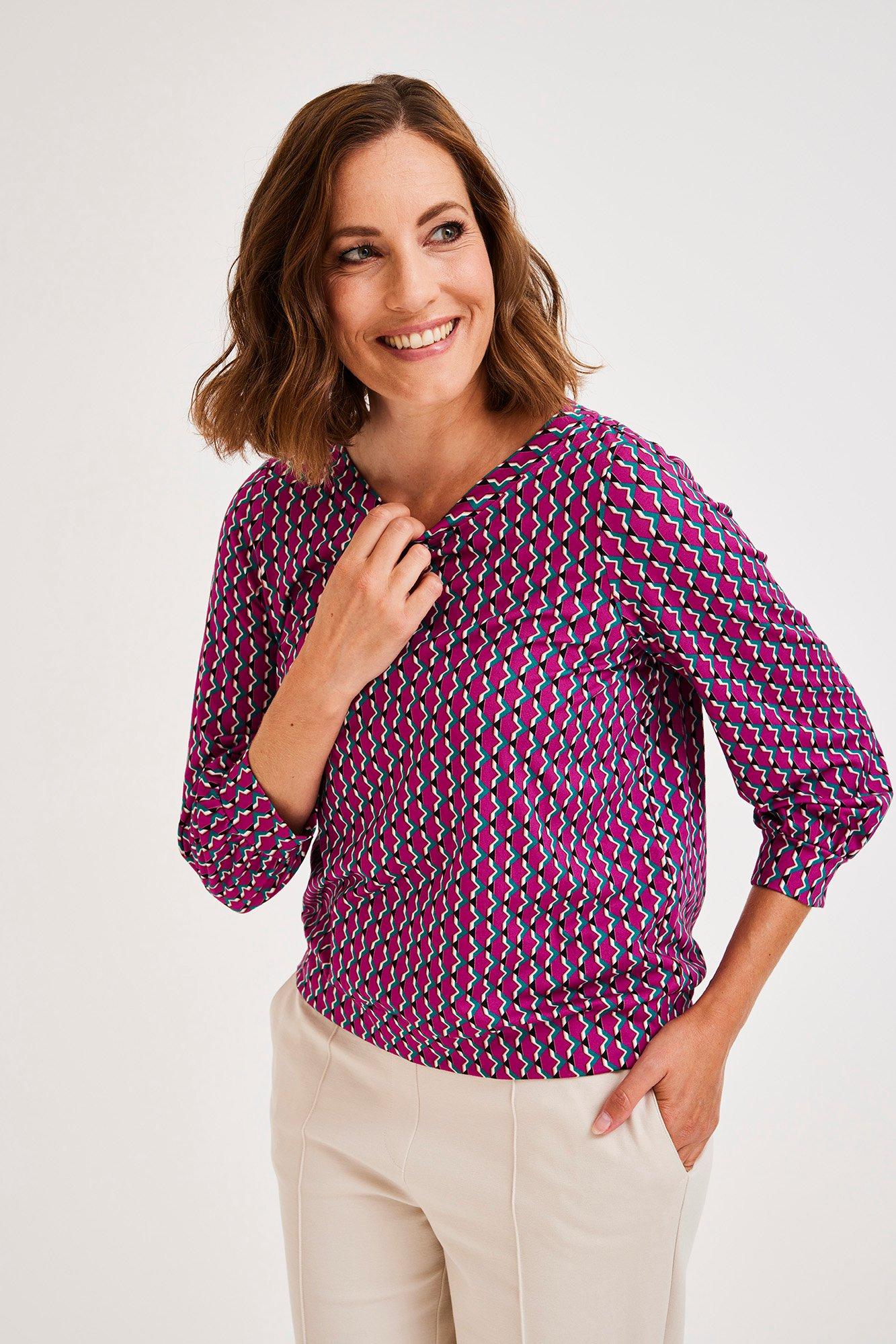 Jersey blouse op tailleband - null - may