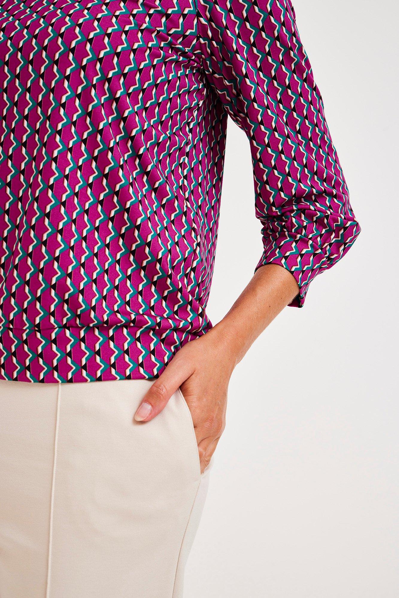 Hemden - Jersey blouse op tailleband