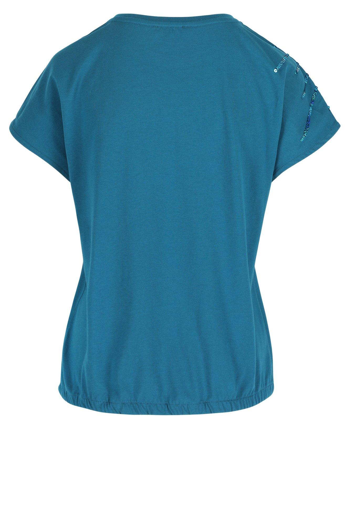 Sweatvest - T-shirt op elastiek met lovertjes
