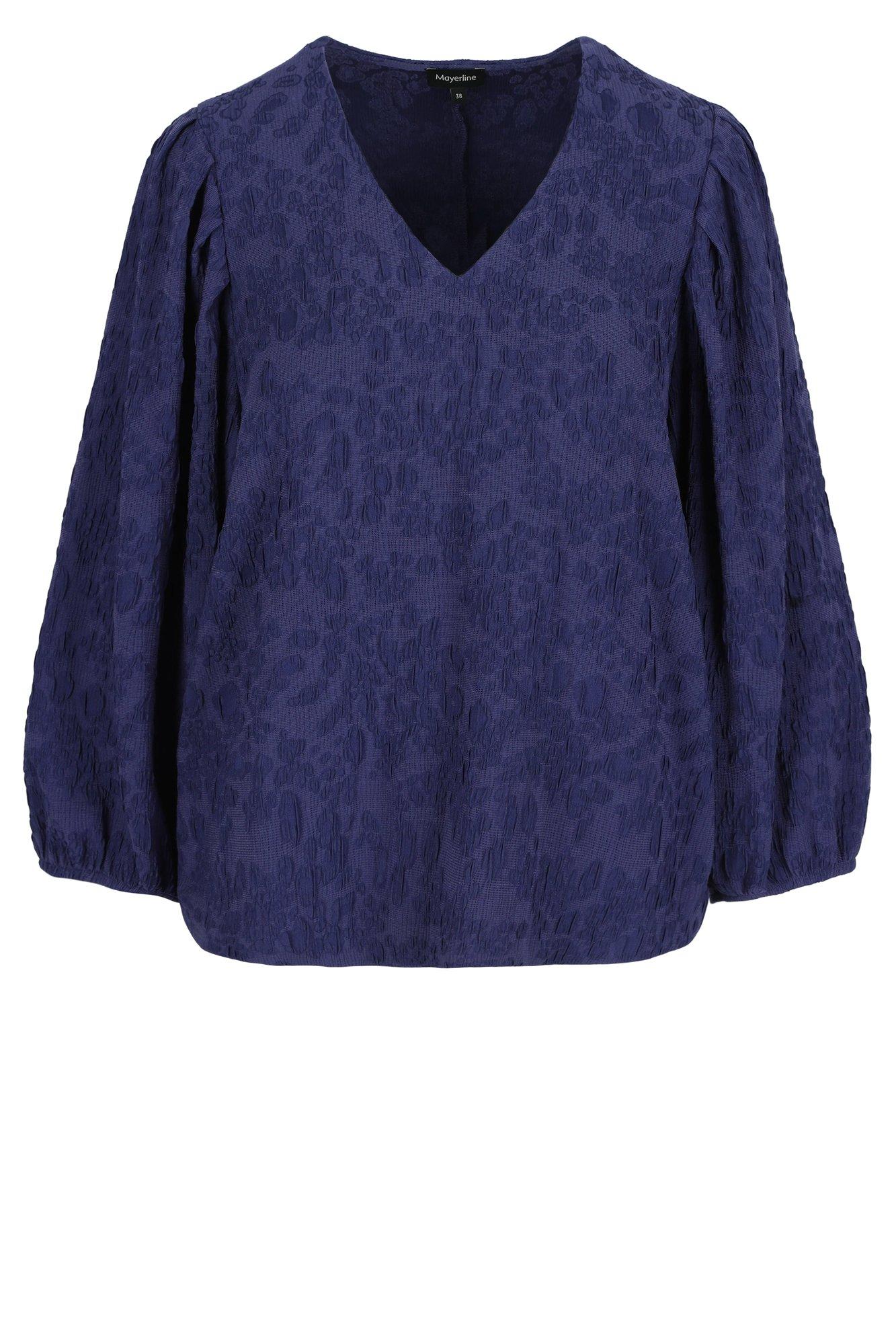 Blouse en jacquard 3D manches bouffantes - null - may