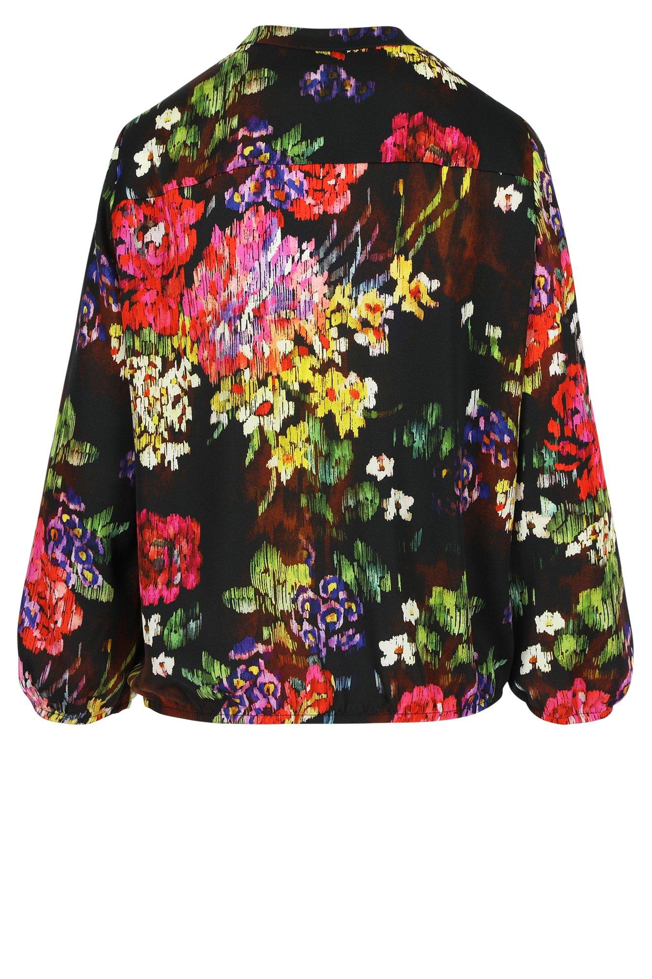 Chemises - Blouse en satin sur élastique