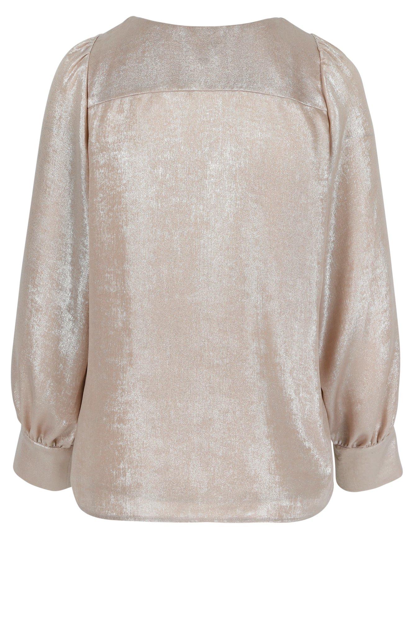 Chemises - Blouse en lamé col bateau