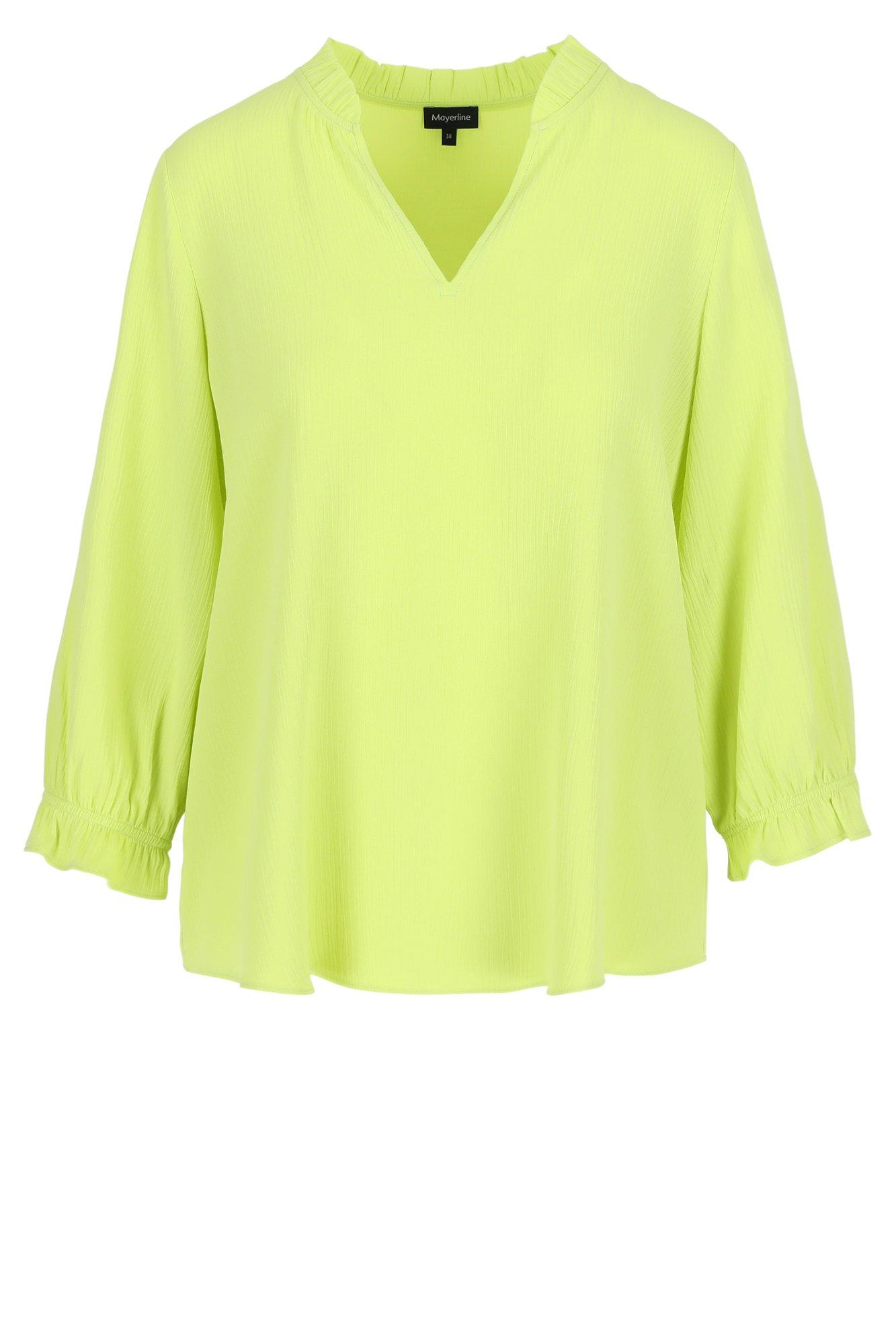 Hemden - Loose fit blouse met fronskraag