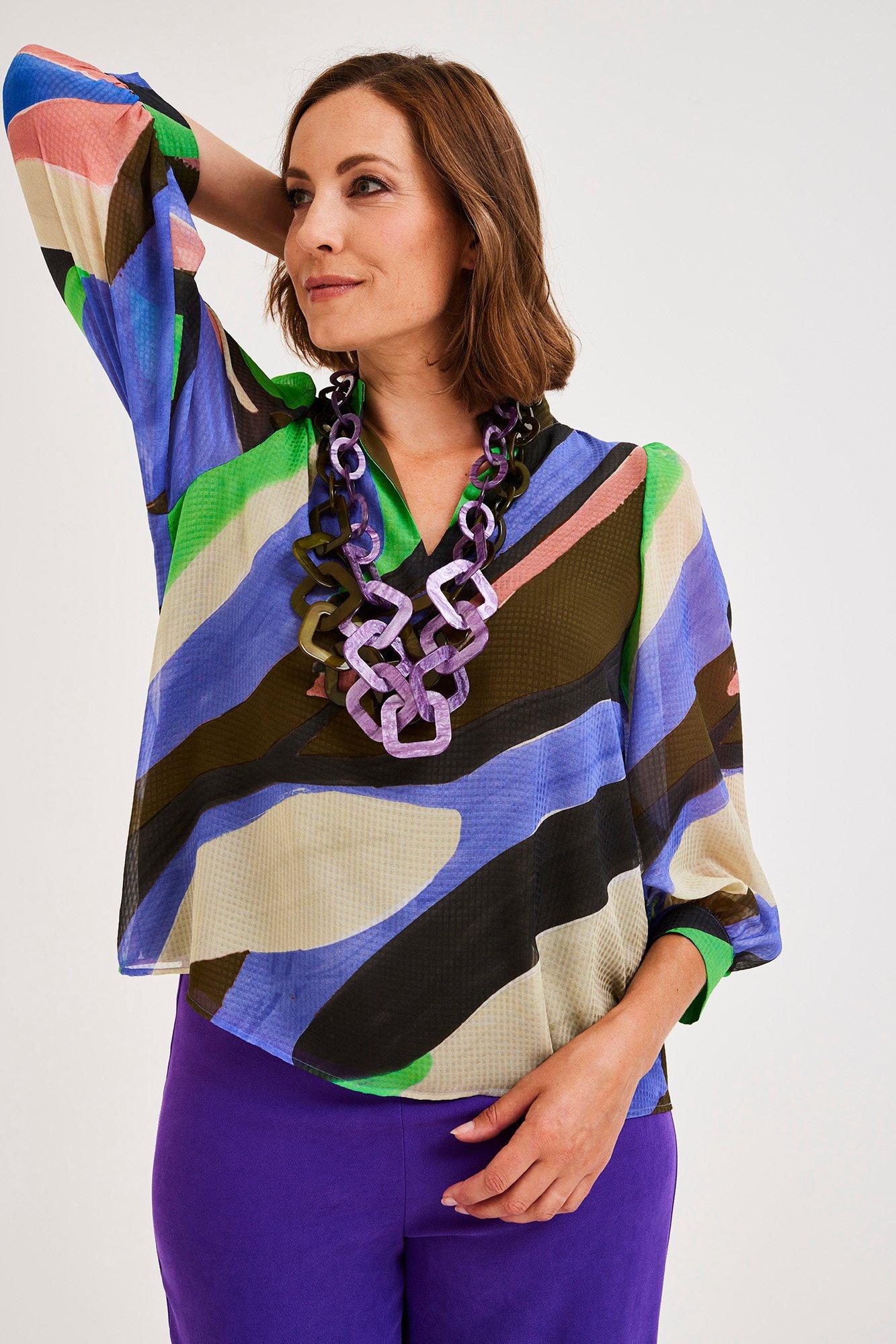 Blouse ample manches bouffantes - null - ame