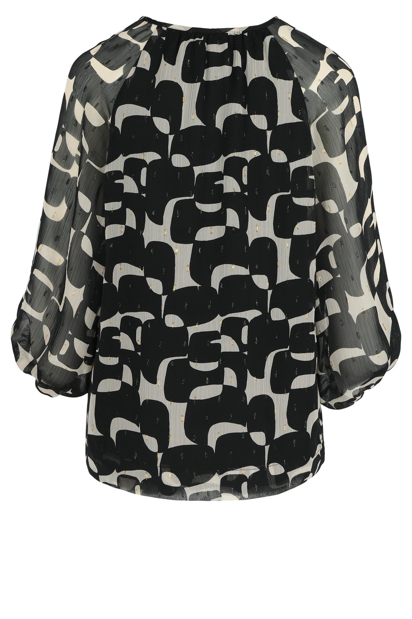 Hemden - Blouse in voile met lurexjacquard