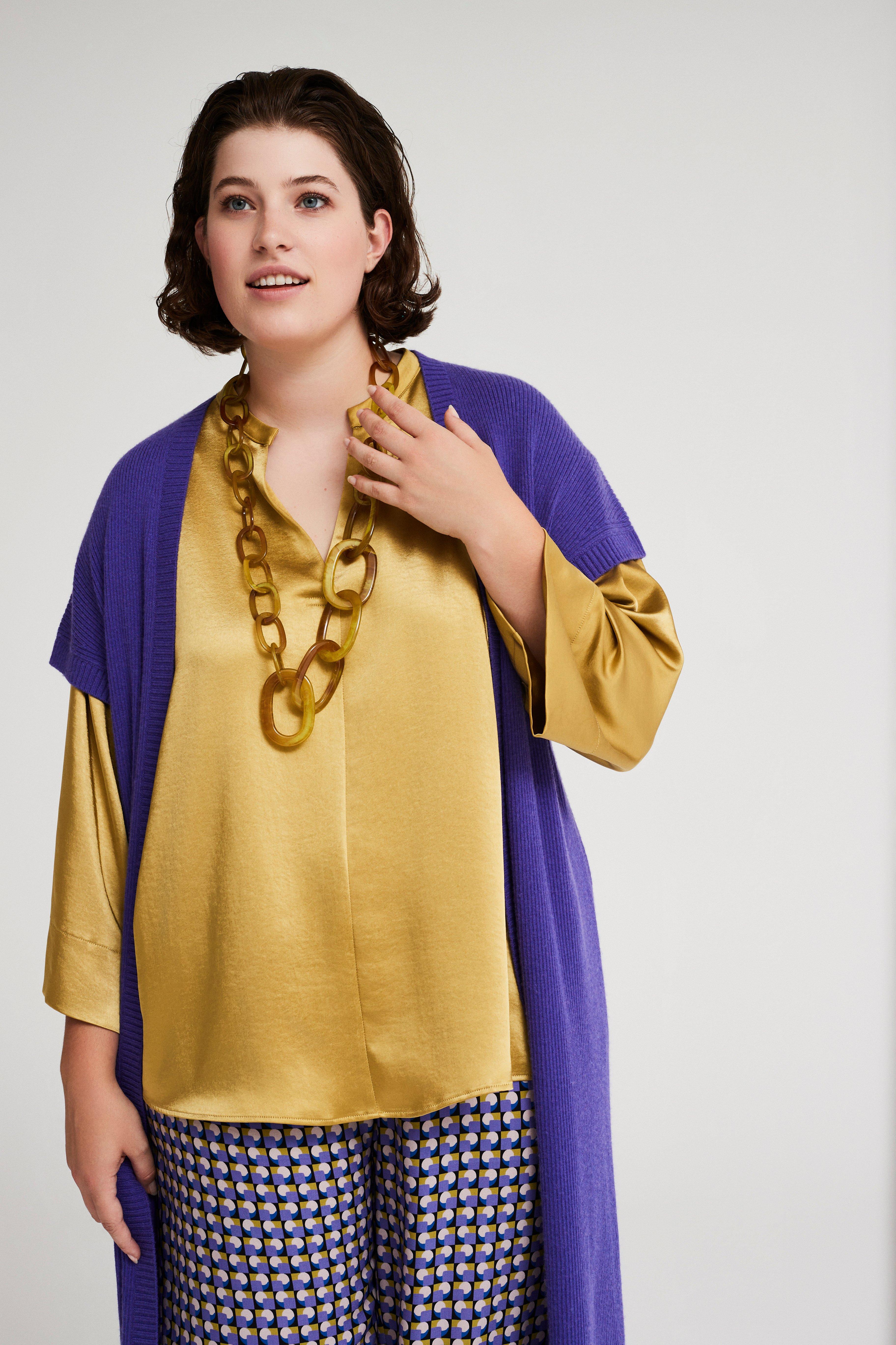 Loose fit blouse in satijn - null - ame