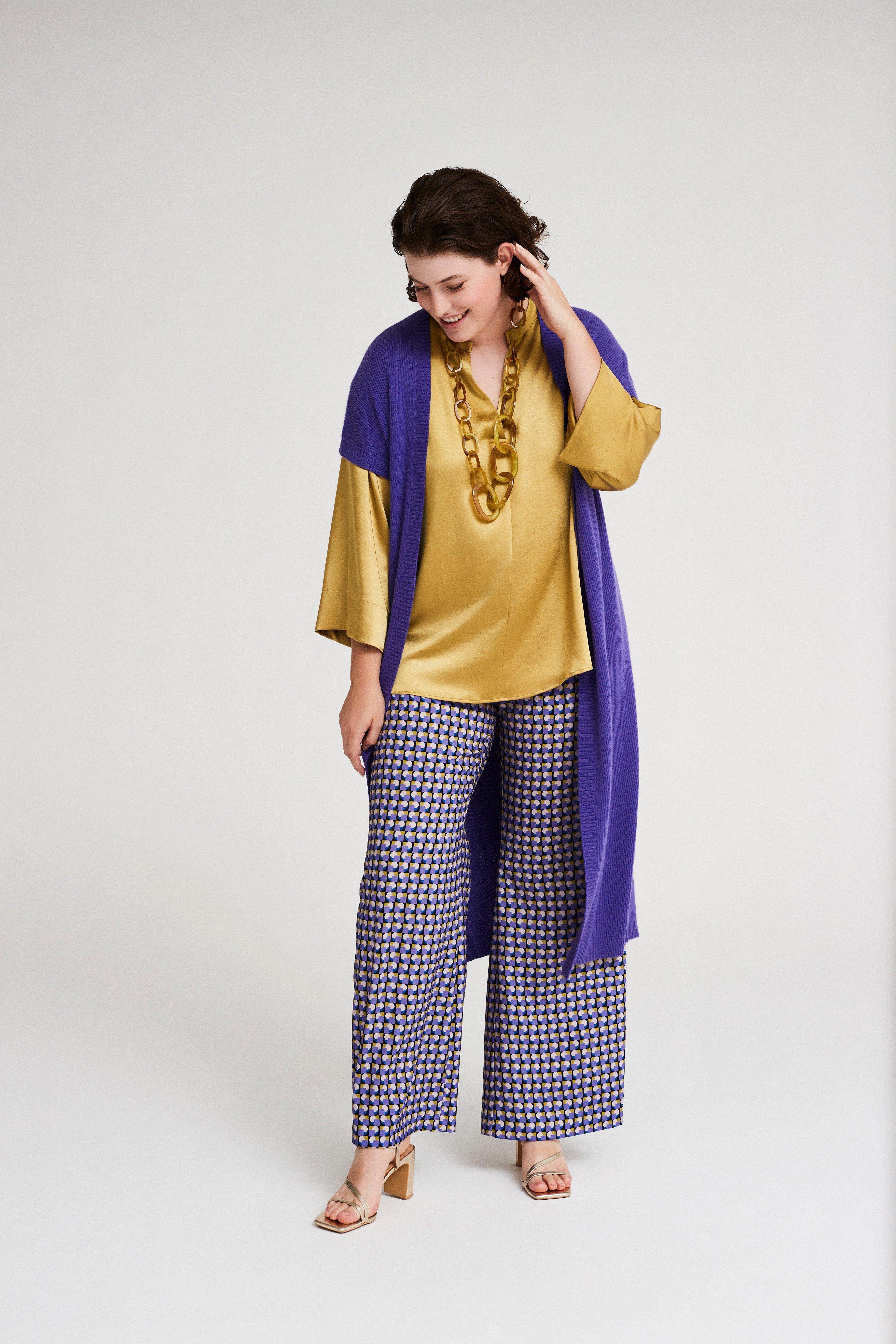 Hemden - Loose fit blouse in satijn