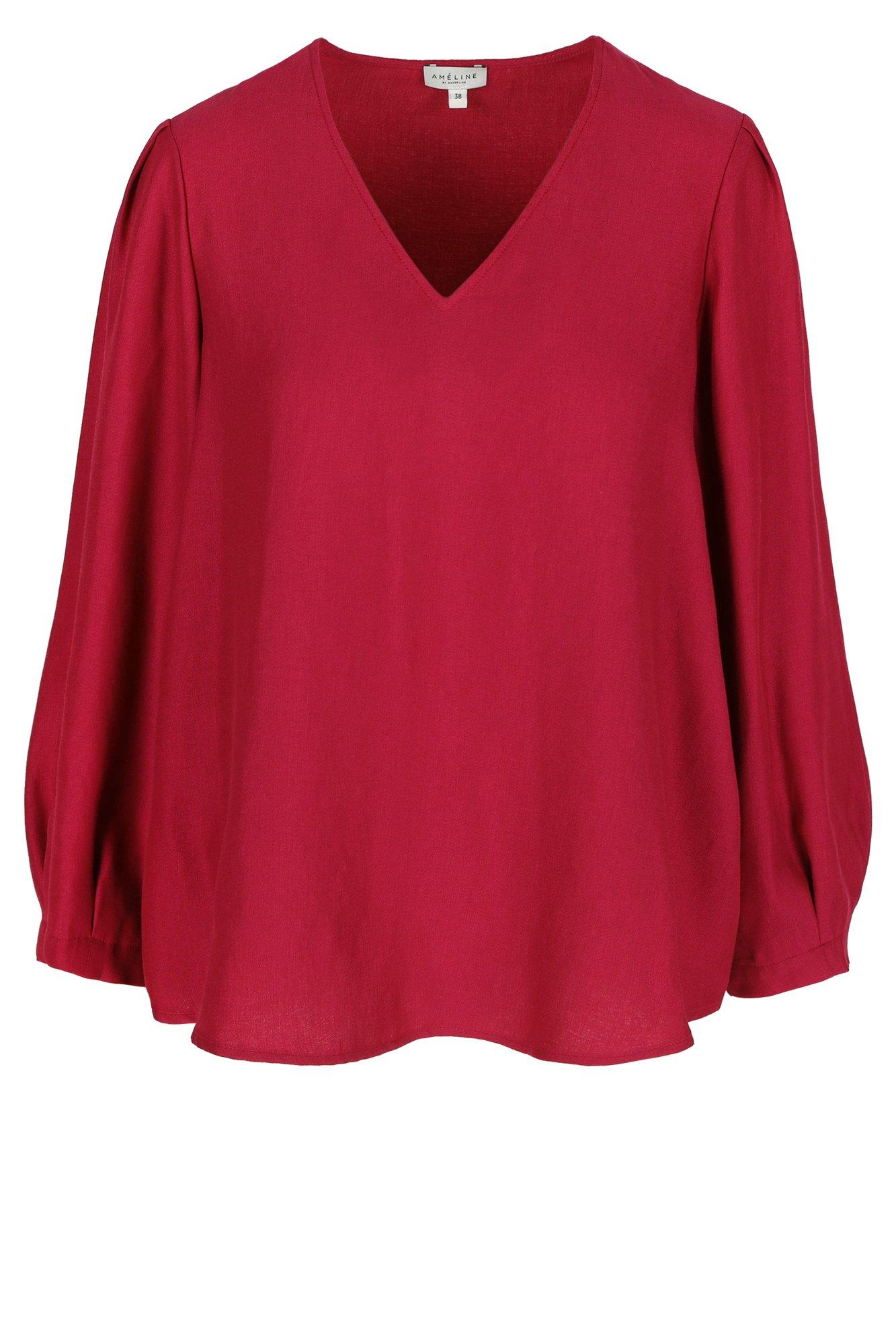 Hemden - V-halsblouse met driekwartsmouw