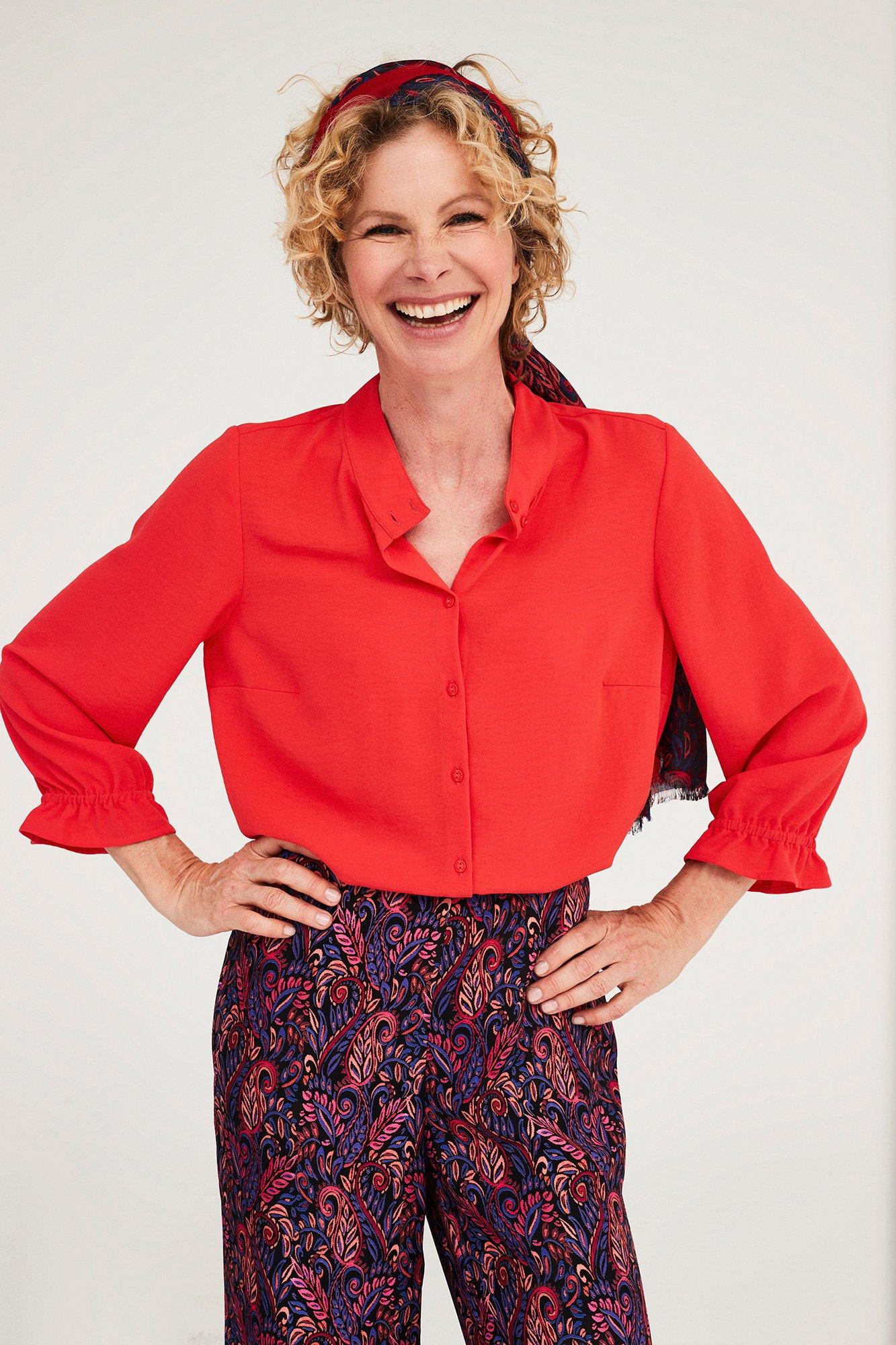 Hemden - Hemdblouse met mouwvolants