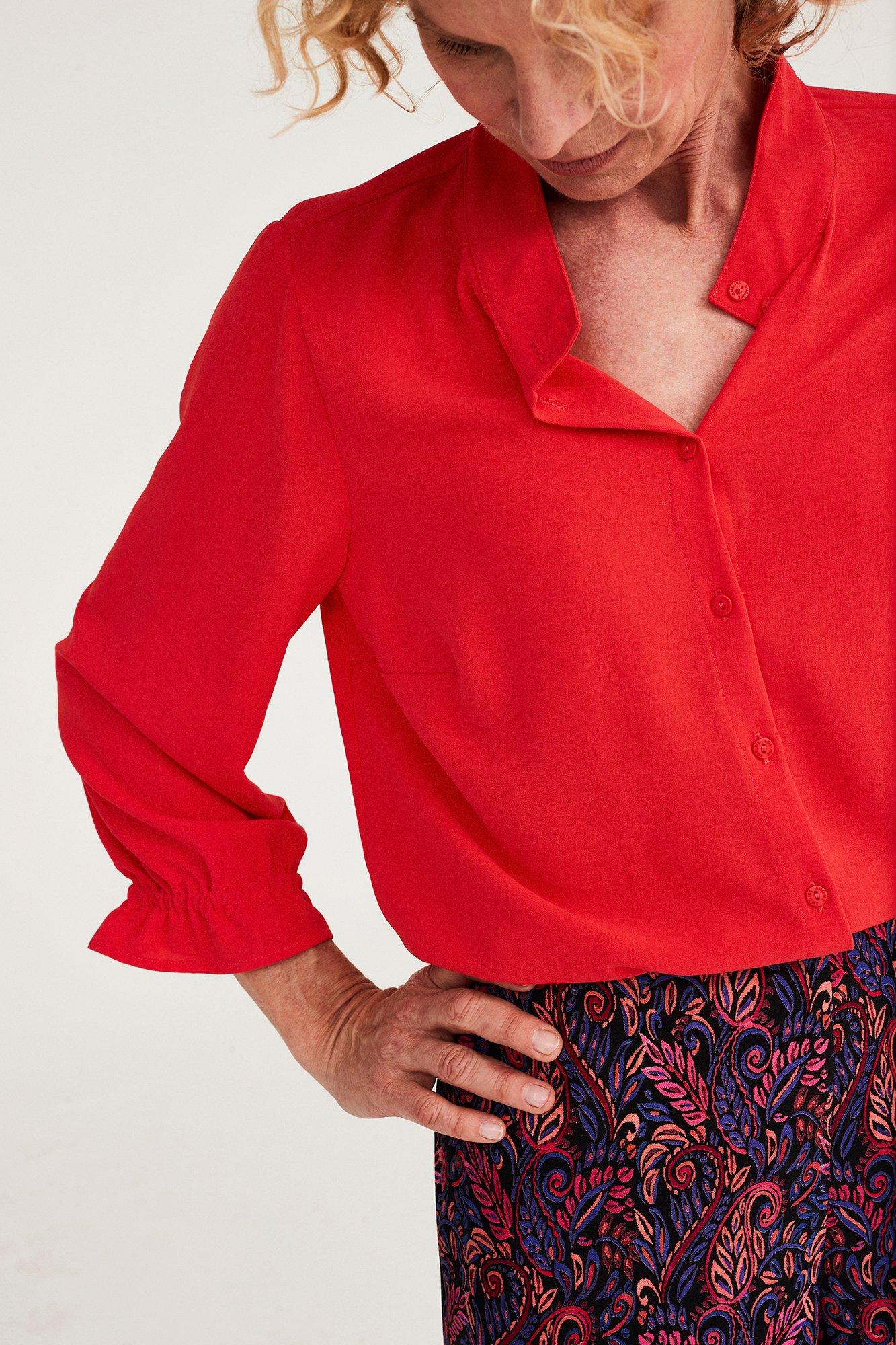 Hemden - Hemdblouse met mouwvolants