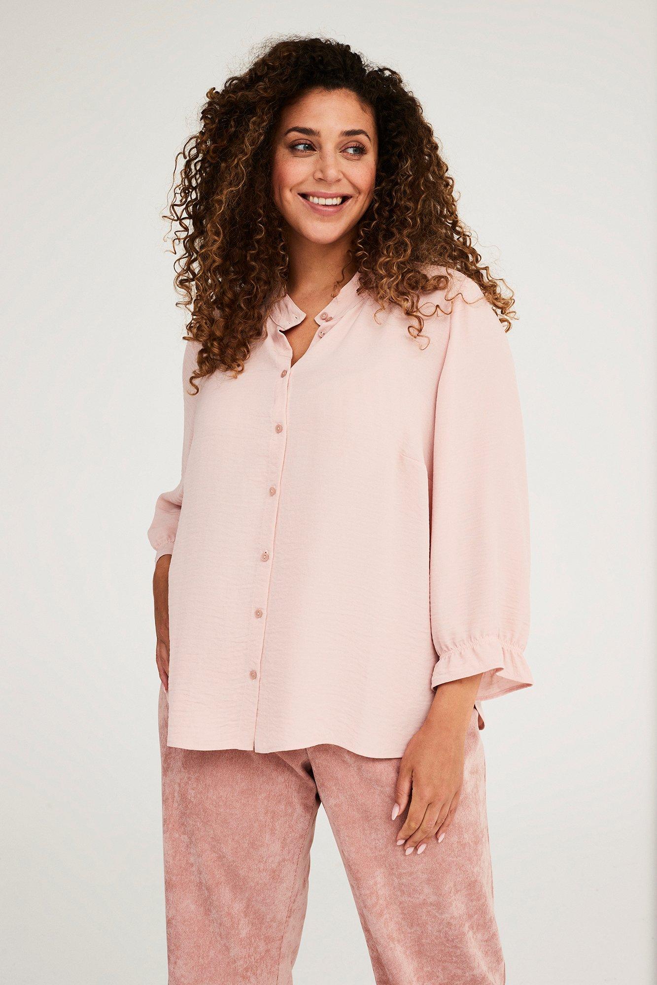 Hemdblouse met mouwvolants - null - ame