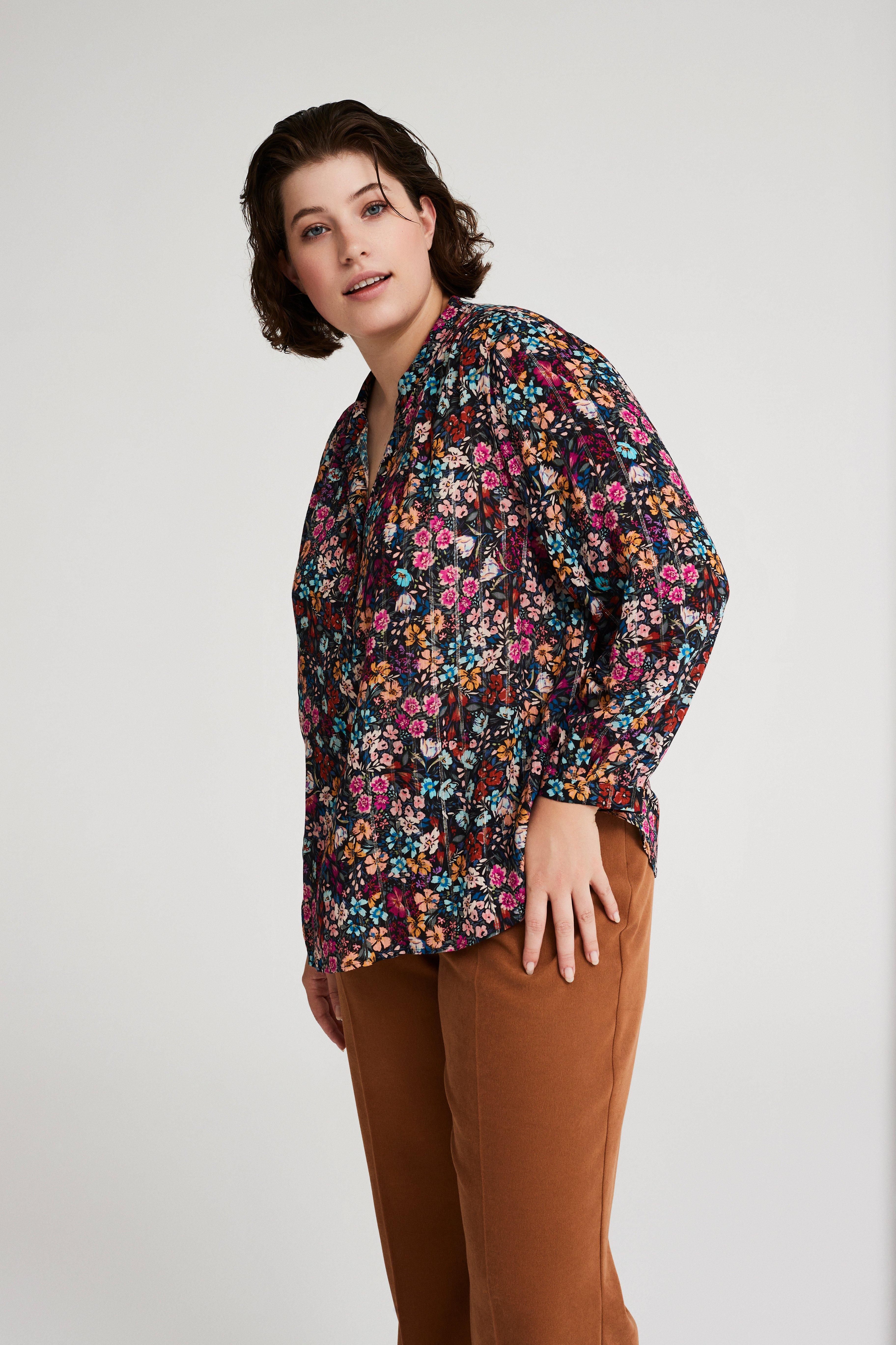 Gebloemde tuniek in voile met lurex - null - may