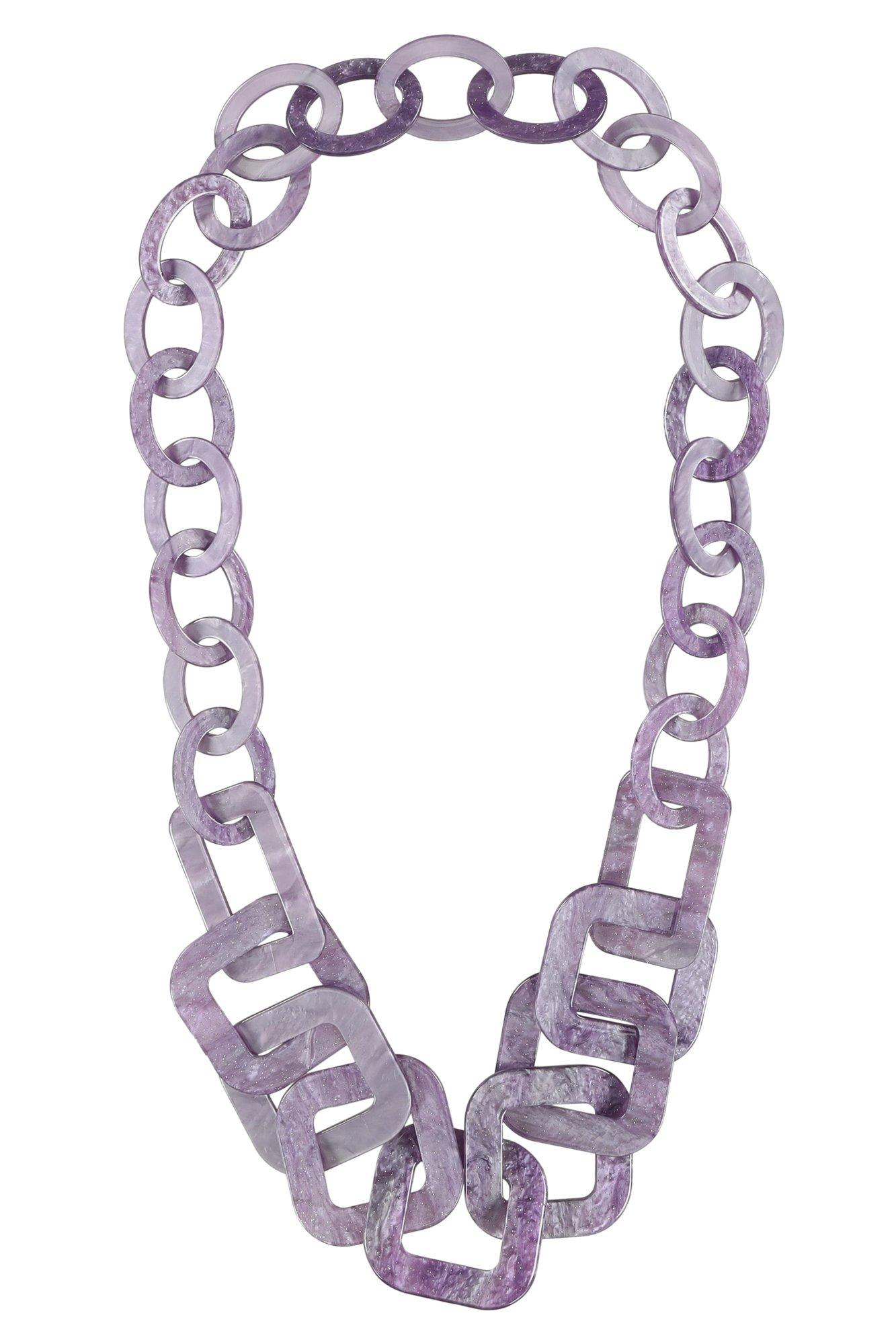 Ketting met vierkante fantasieschakels - null - may