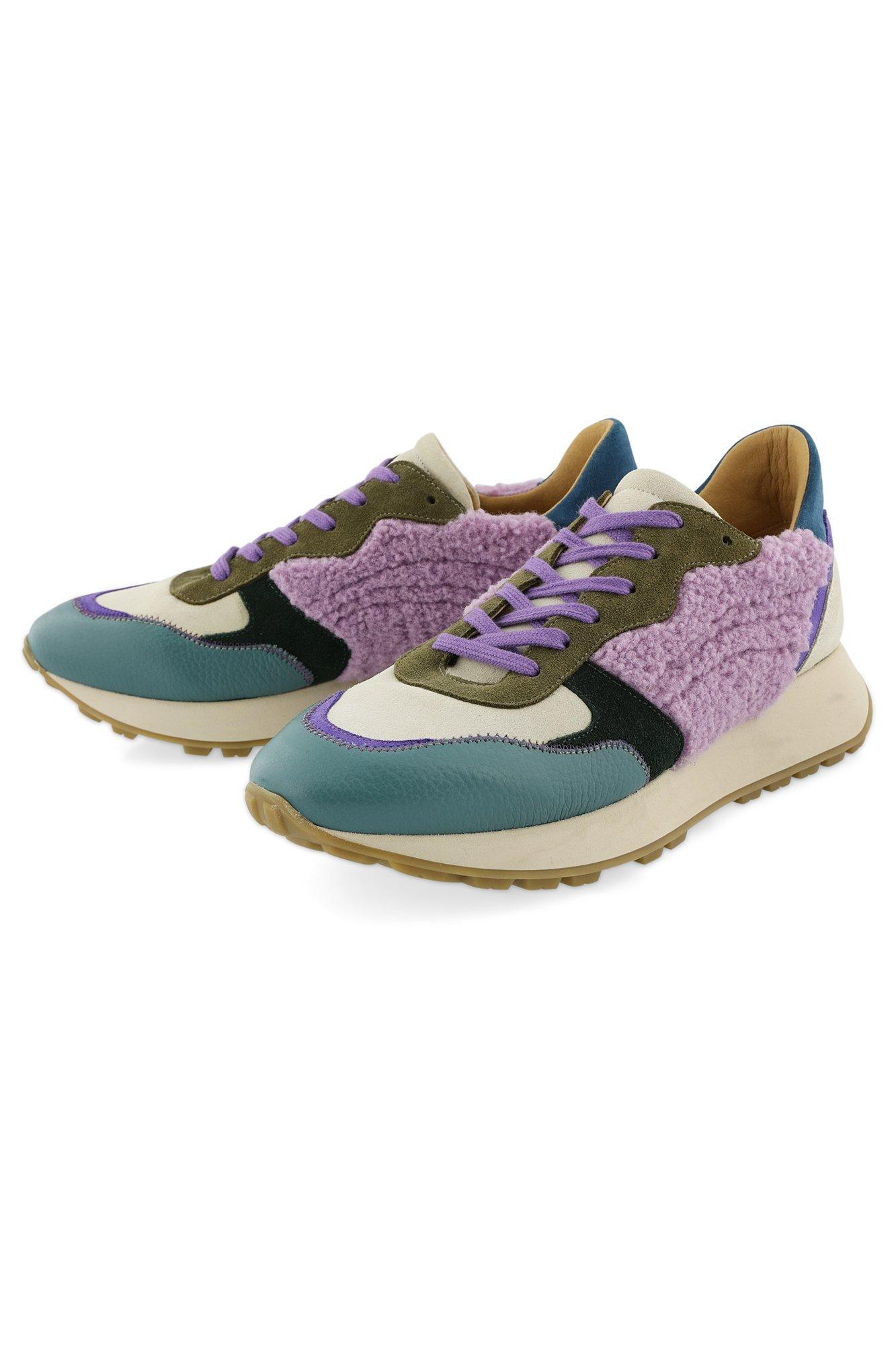 Baskets multicolores en cuir et nubuck - null - may