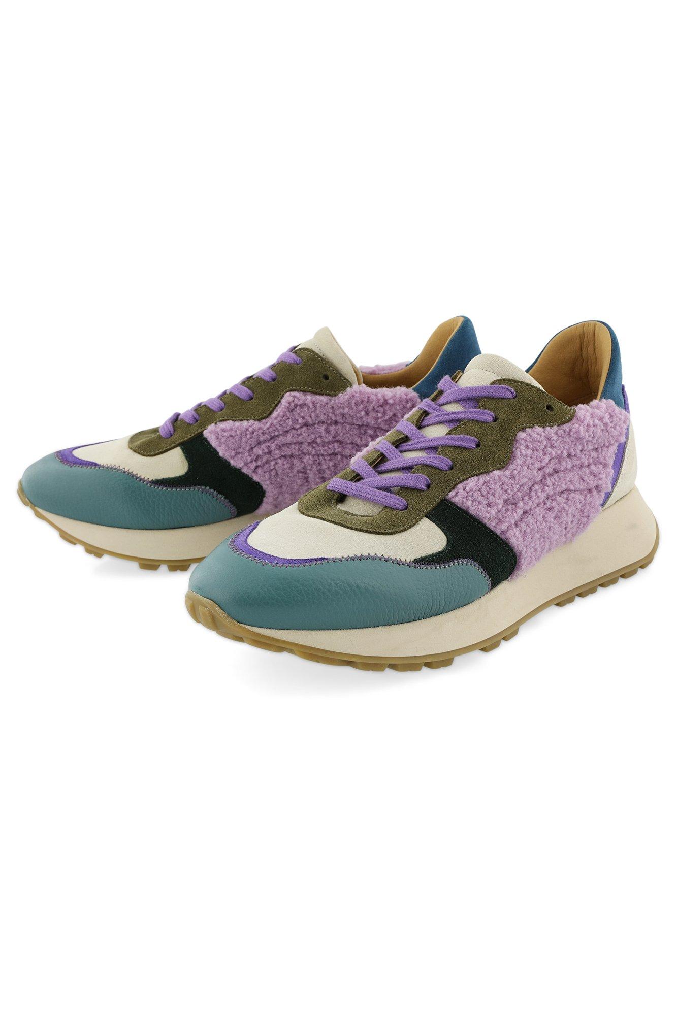 Multcolour sneakers in leer en nubuck - null - may