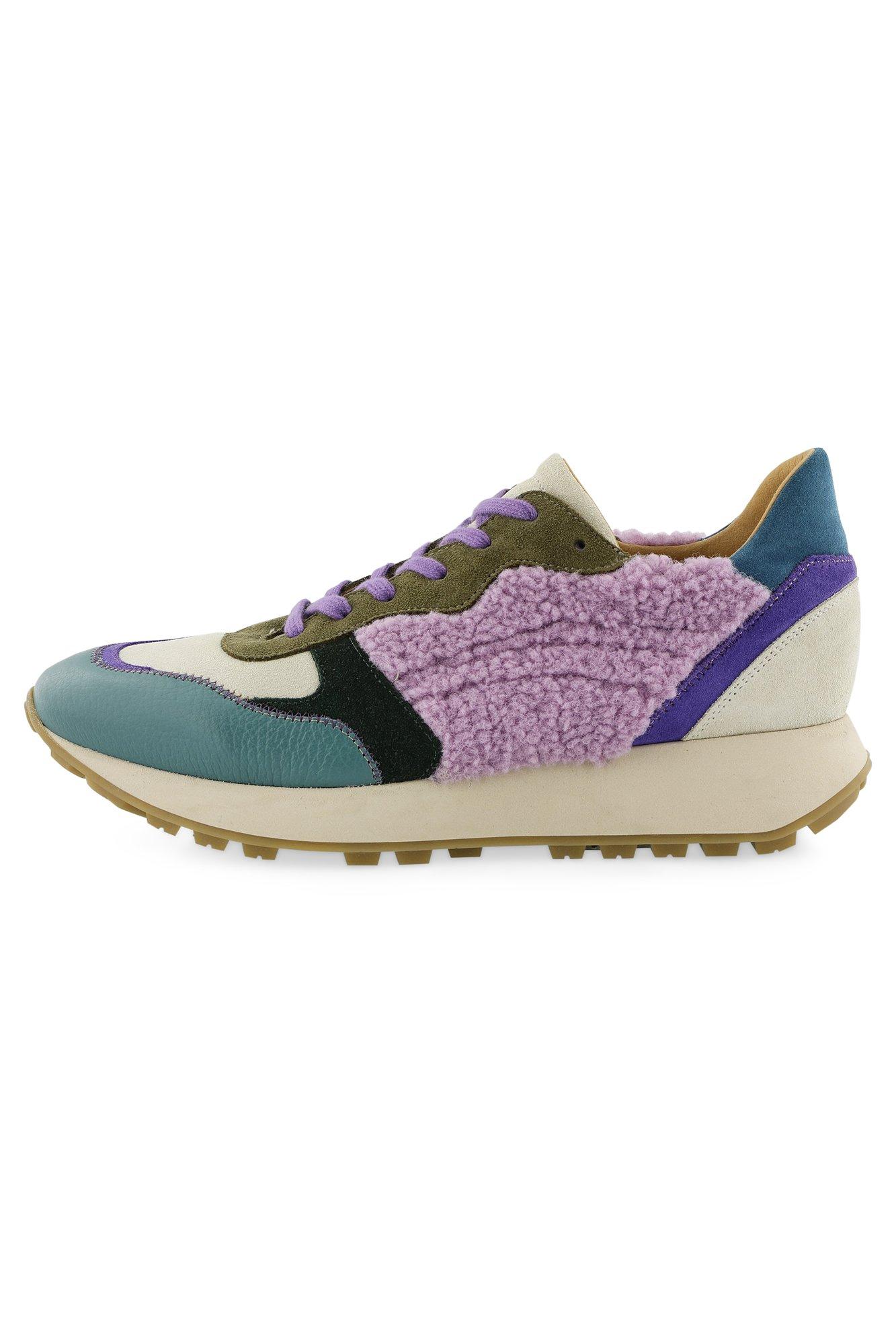 Chaussures - Baskets multicolores en cuir et nubuck