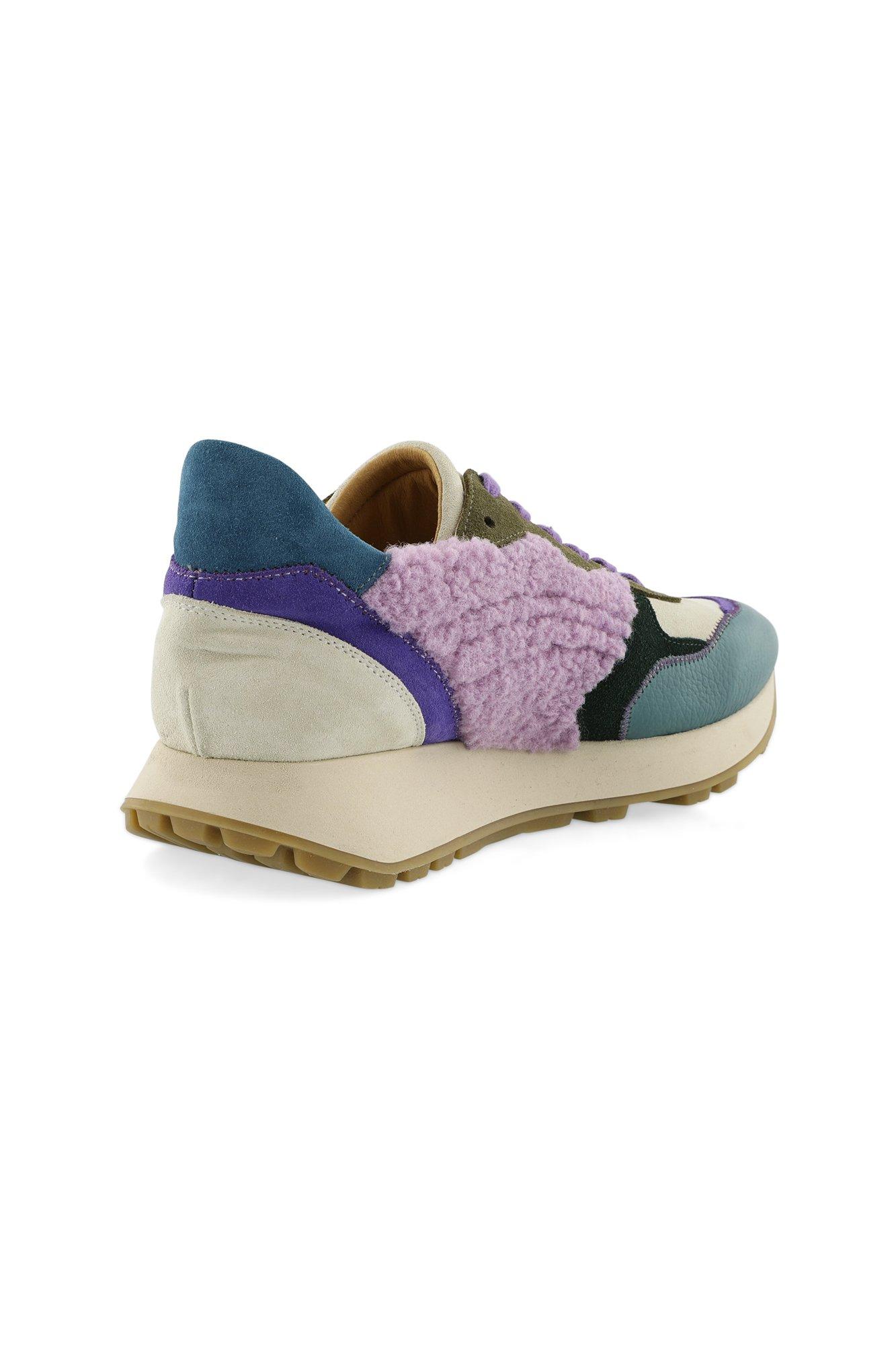 Schoenen - Multcolour sneakers in leer en nubuck