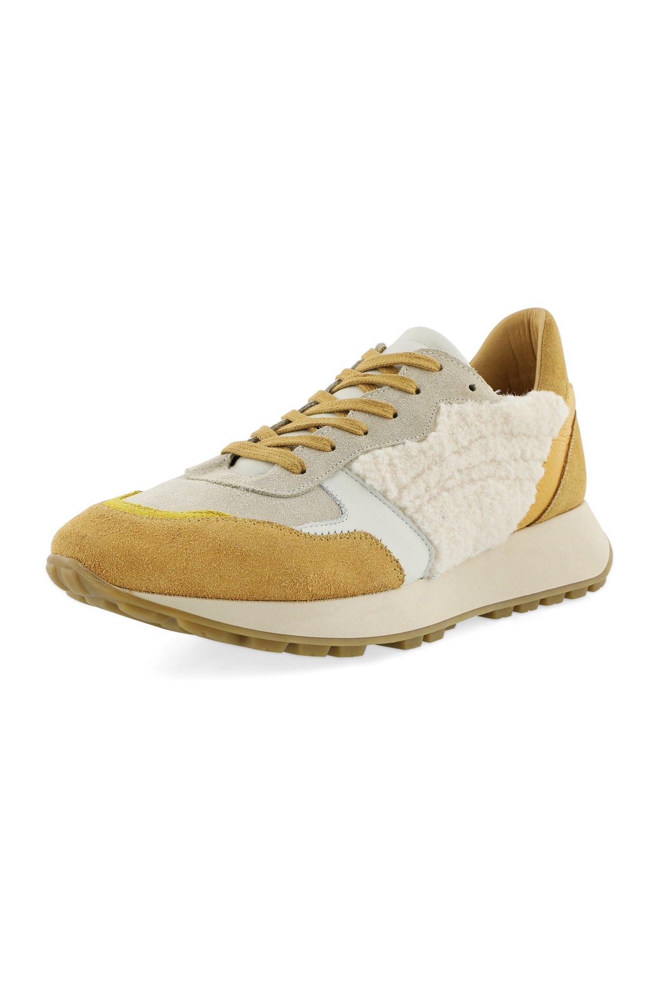 Chaussures - Baskets multicolores en cuir et nubuck