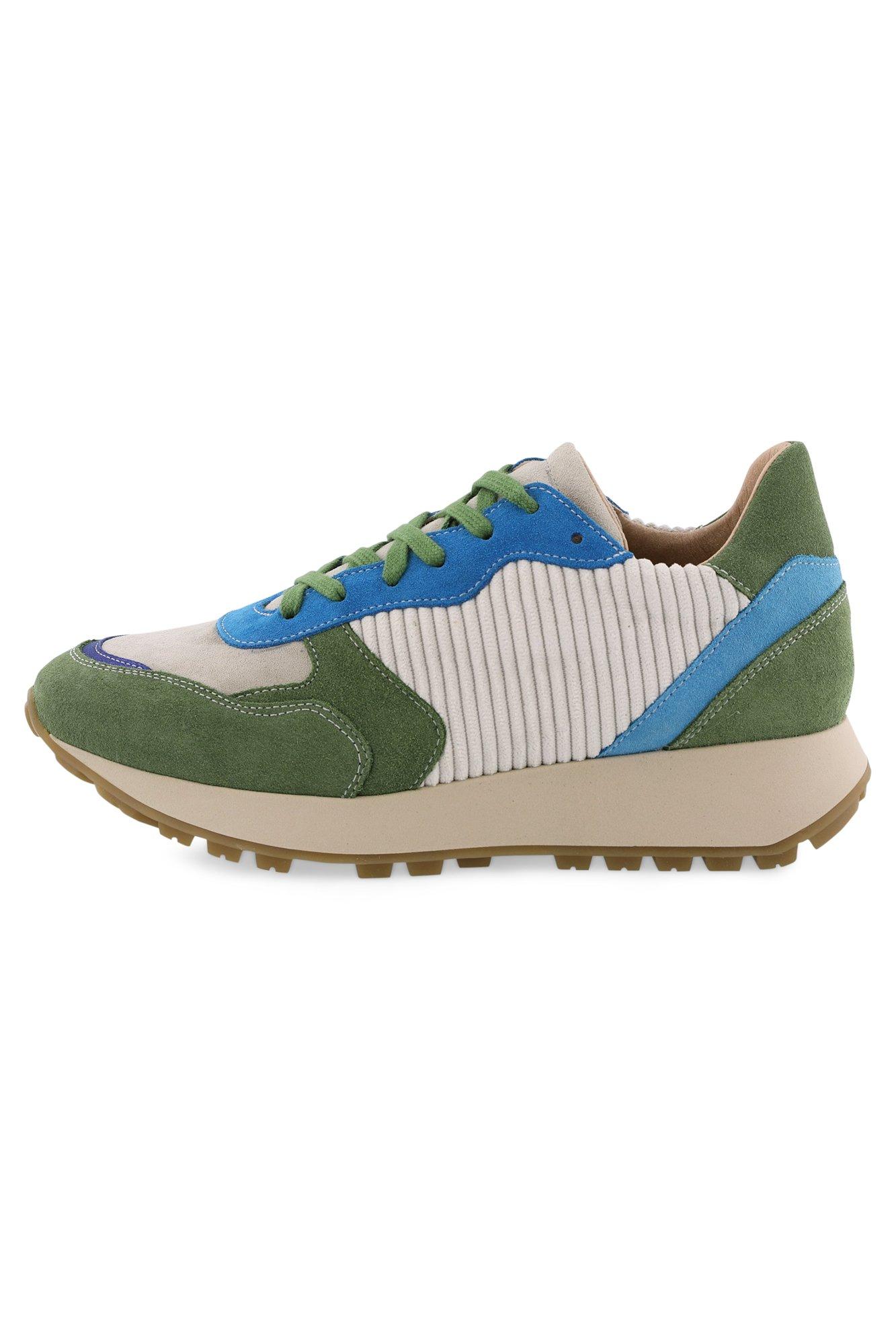 Chaussures - Baskets multicolores en cuir et nubuck