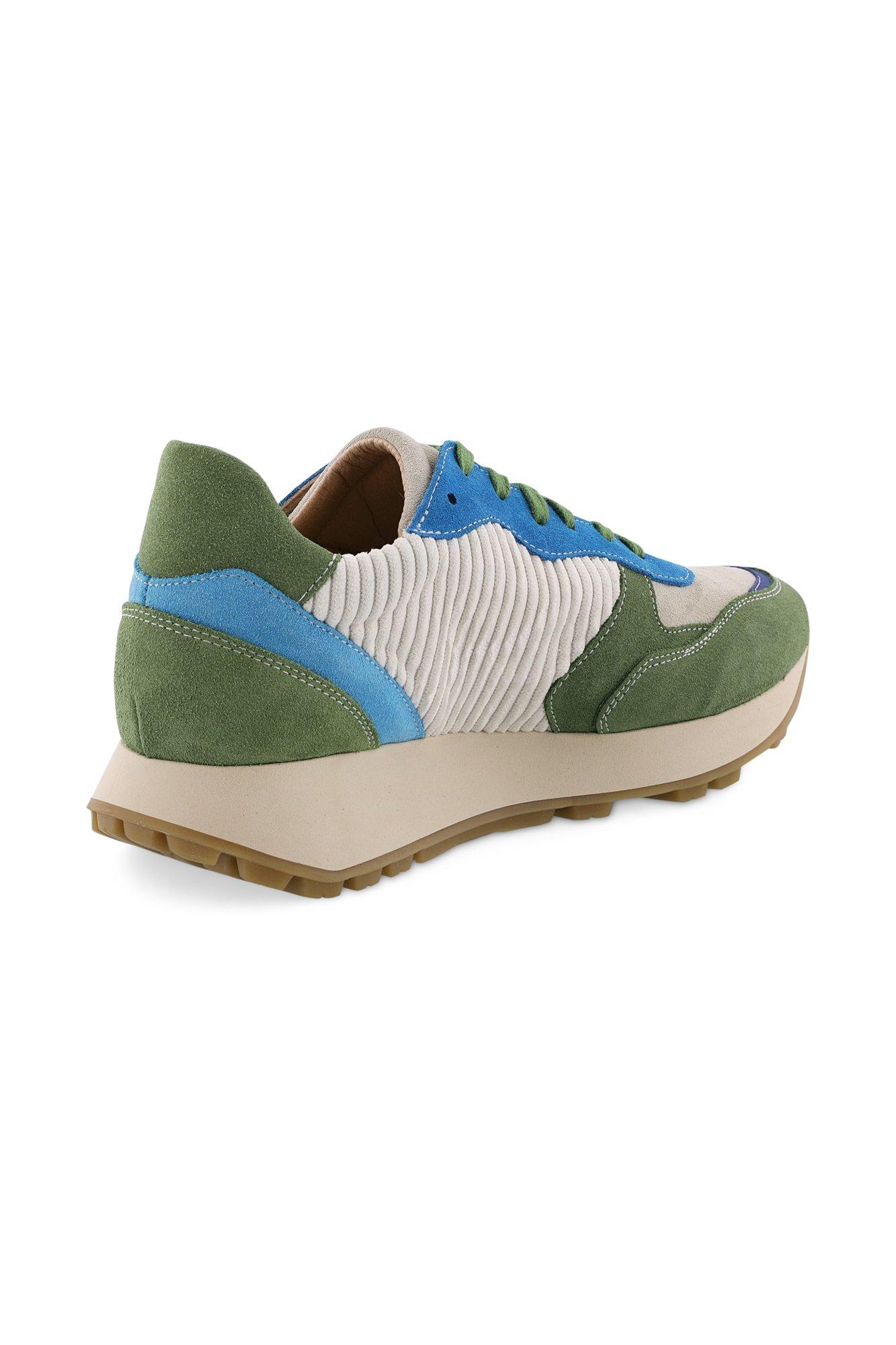 Chaussures - Baskets multicolores en cuir et nubuck