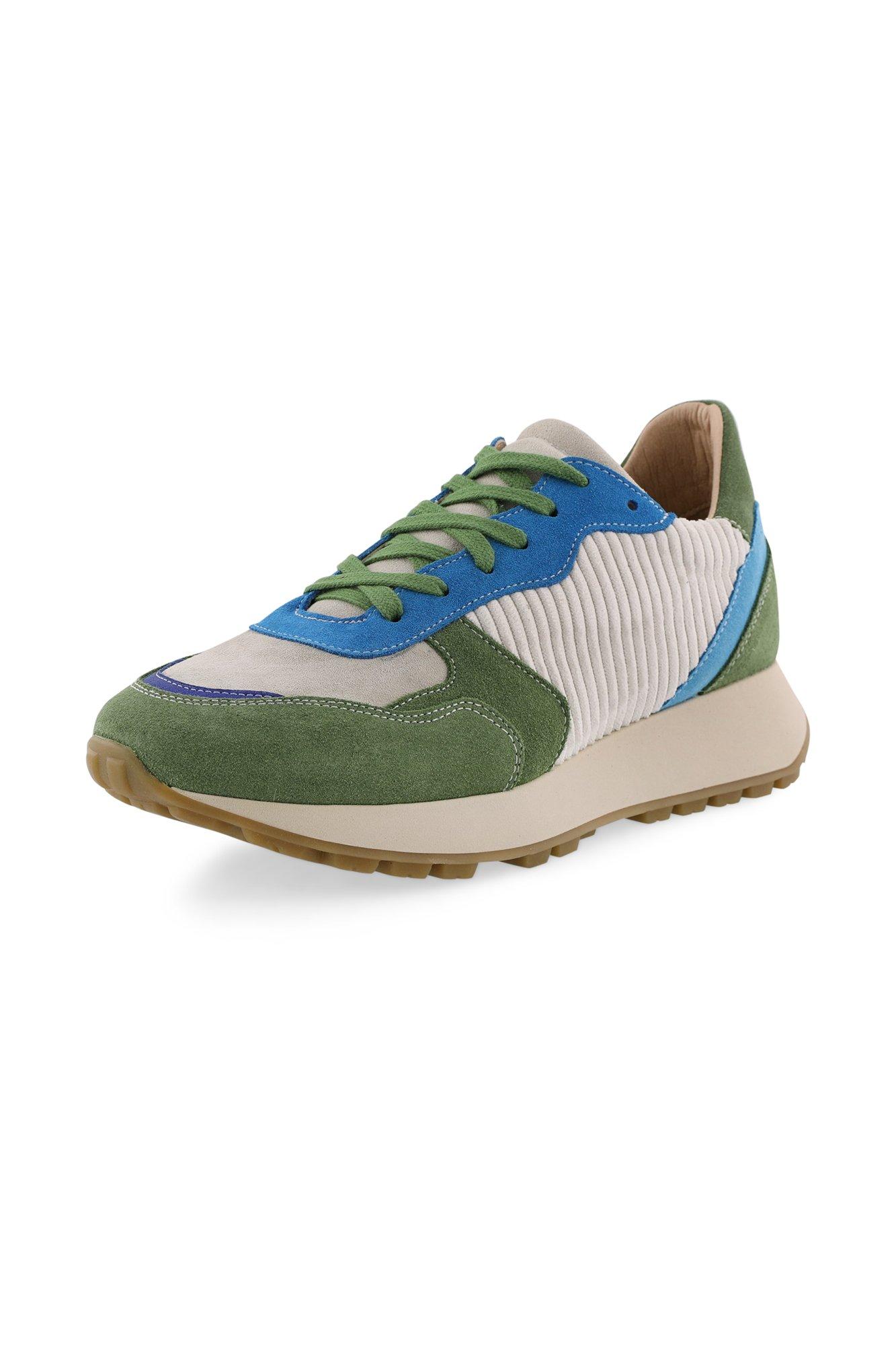 Chaussures - Baskets multicolores en cuir et nubuck
