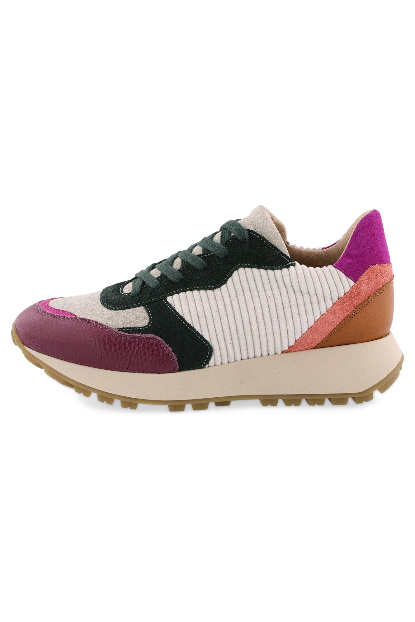 Chaussures - Baskets multicolores en cuir et nubuck