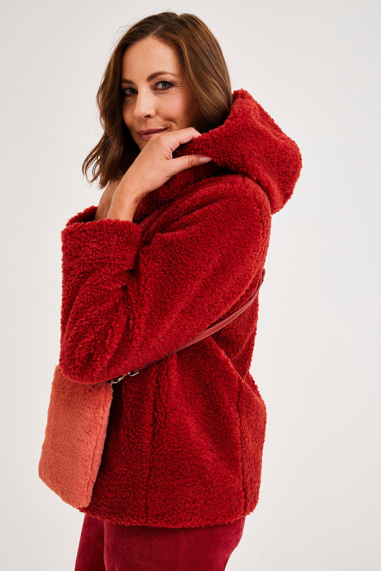Veste teddy à capuche - null - may