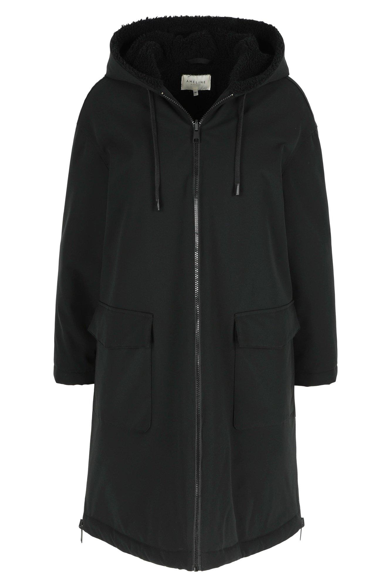 Parka's - Lange doorstikte vest met teddydetails