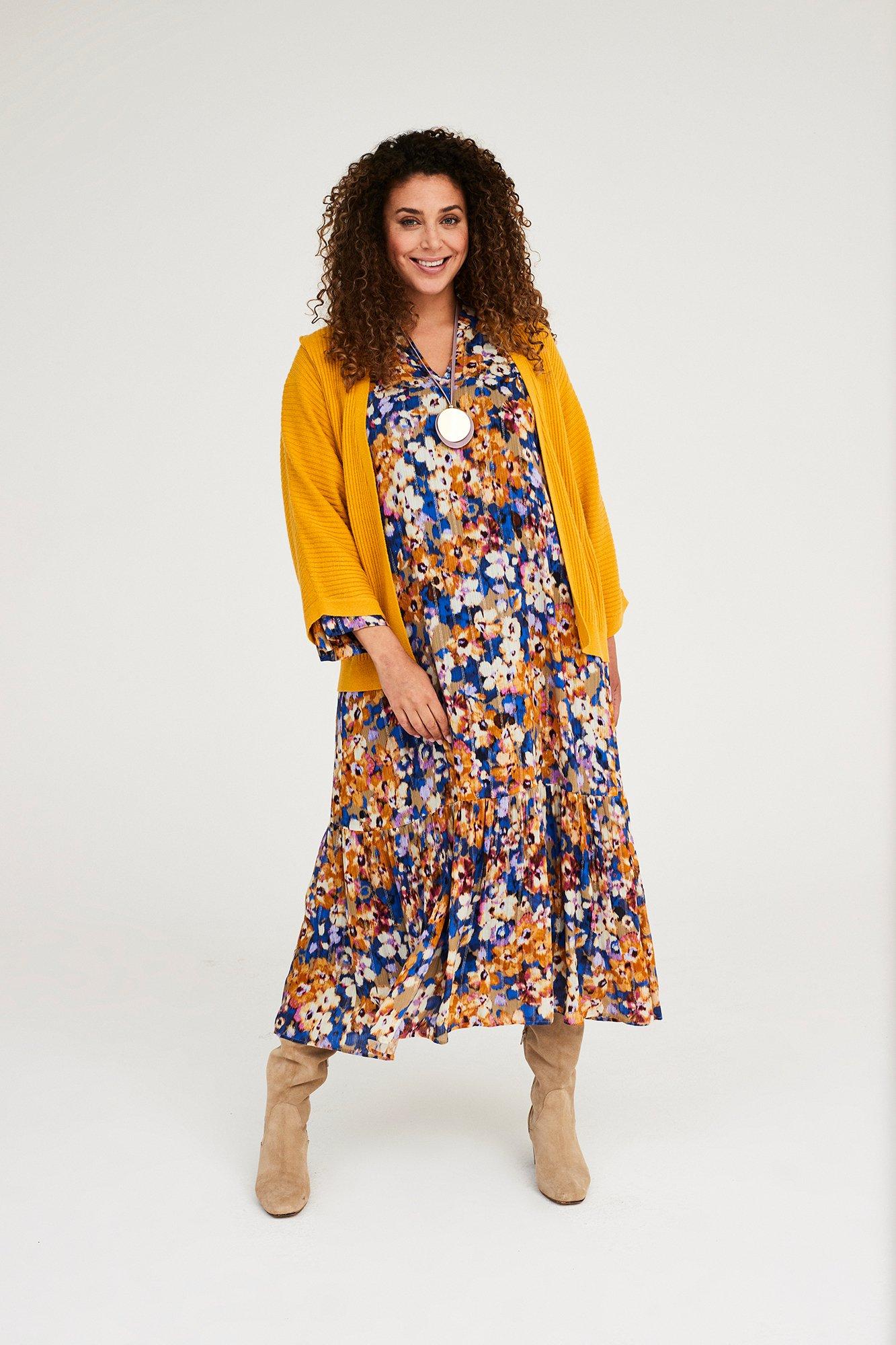 Robes - Robe à volant en voile avec lurex