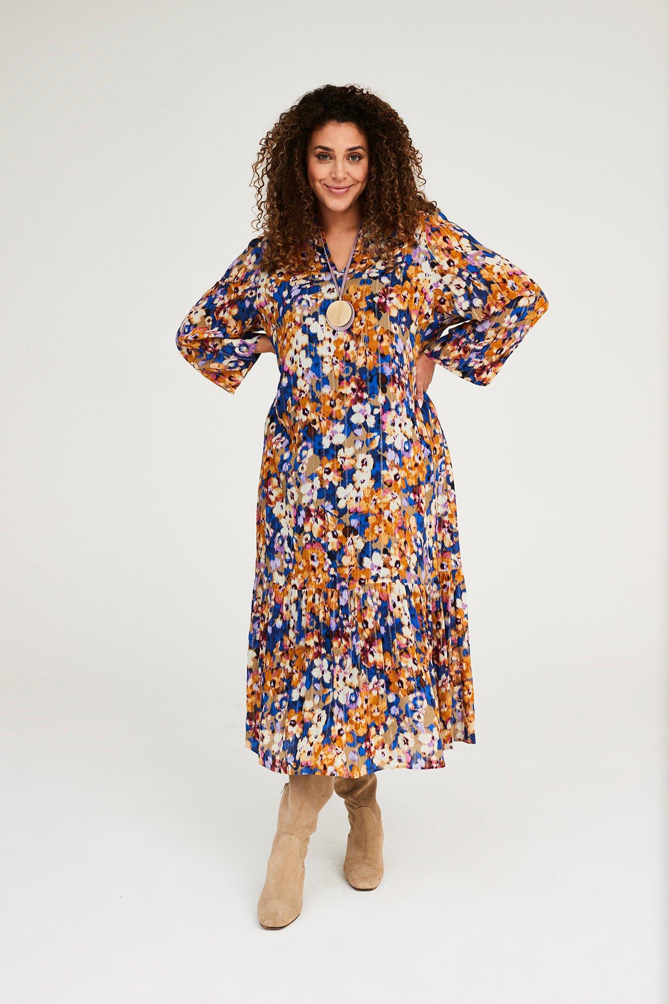 Robes - Robe à volant en voile avec lurex
