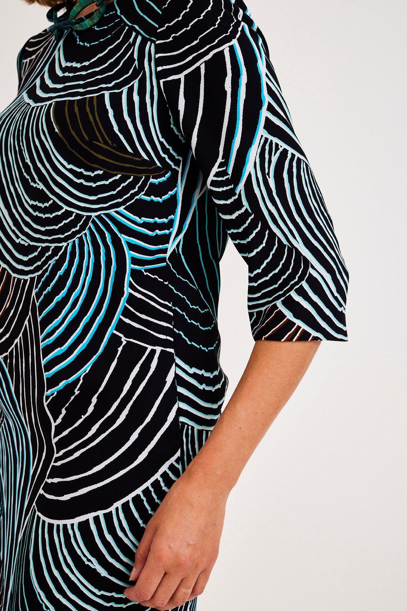 Robes - Robe droite imprimée en crêpe