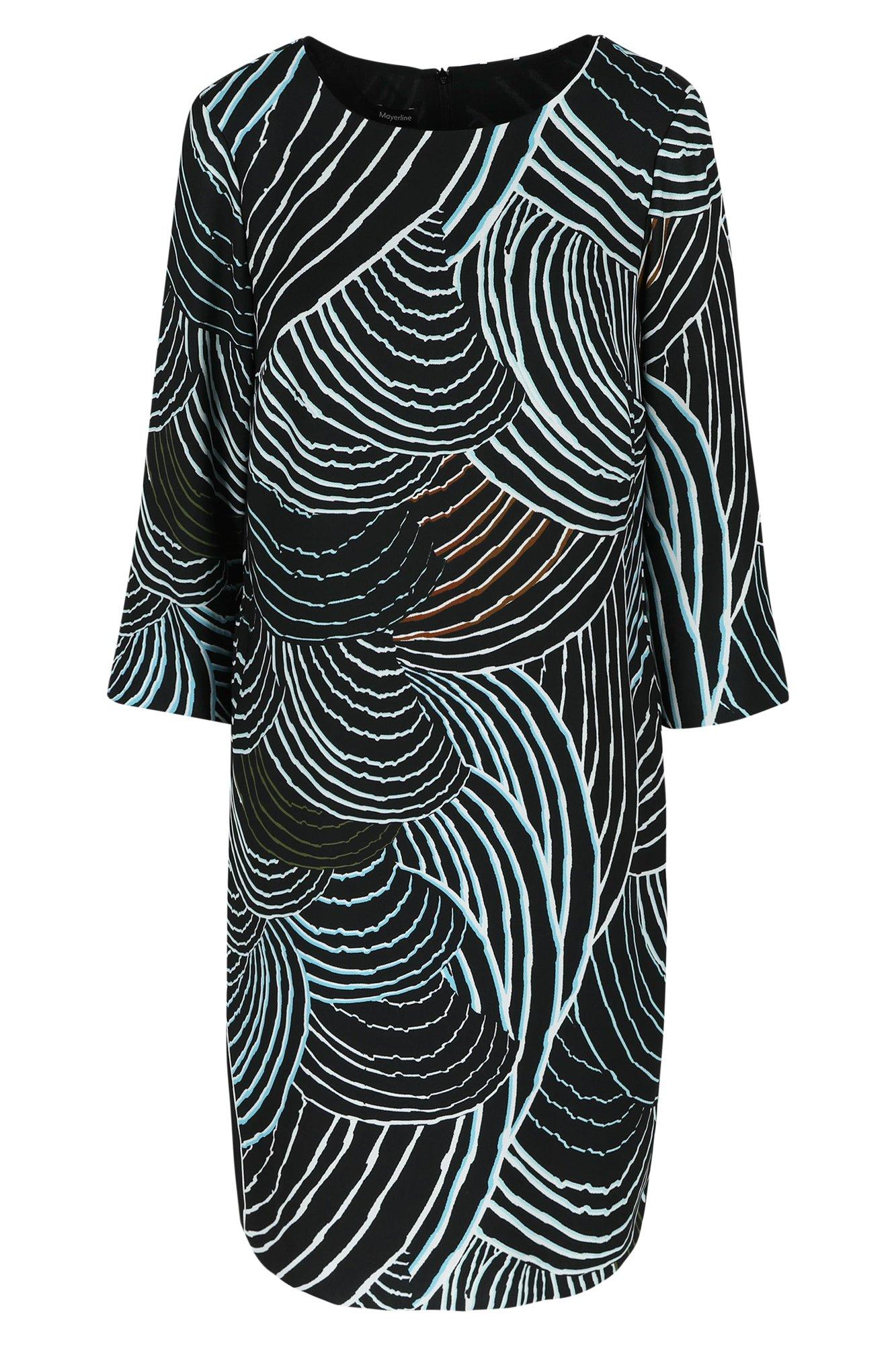 Robes - Robe droite imprimée en crêpe
