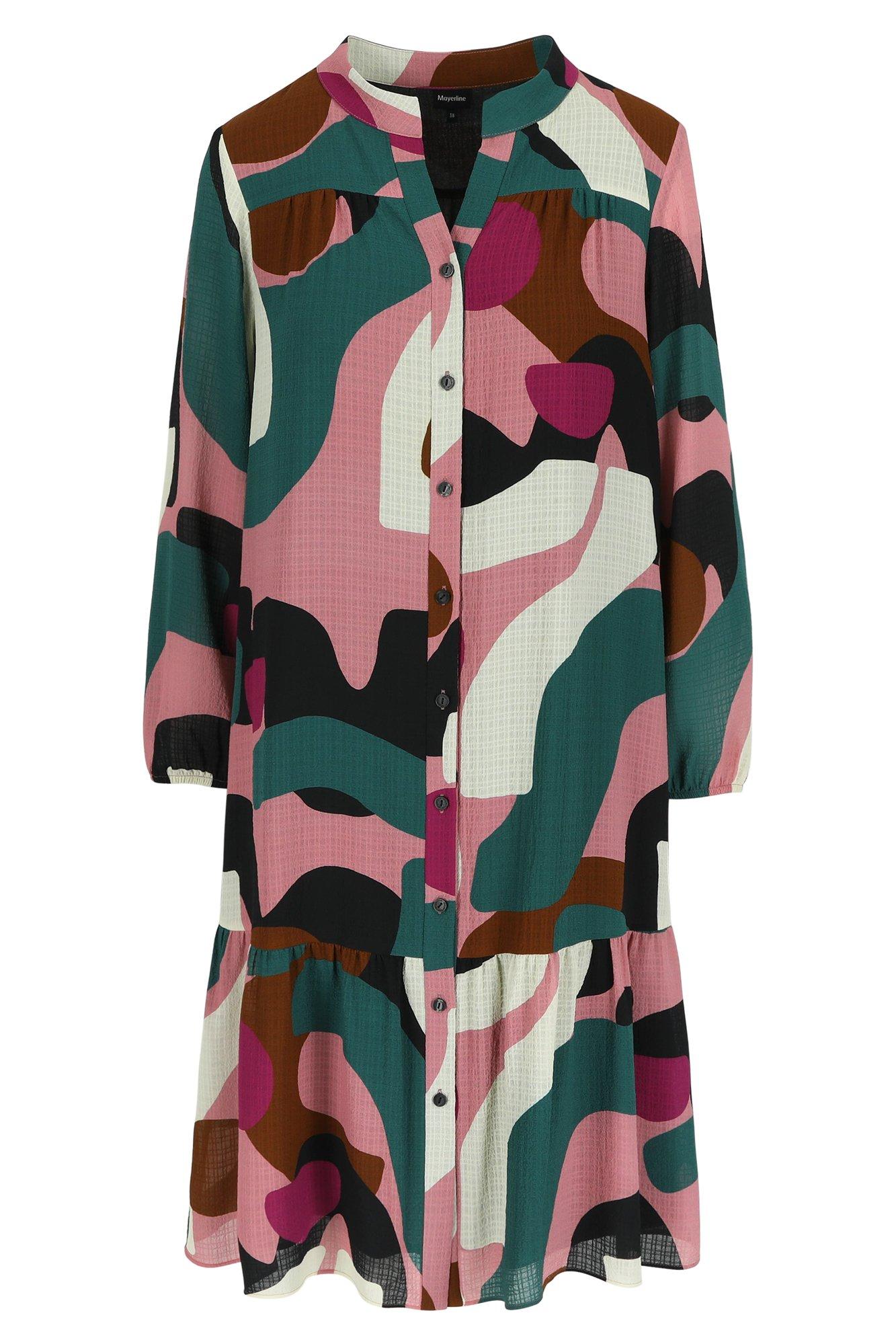 Robes - Robe à volant en seersucker