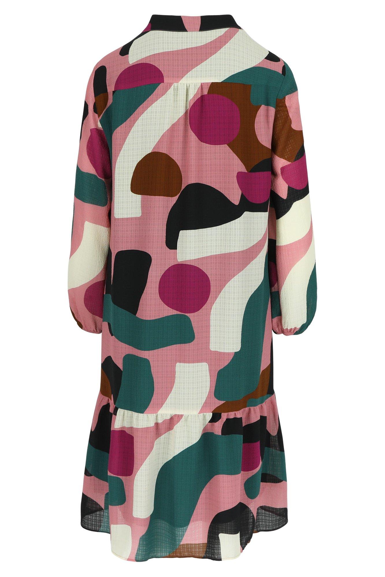 Robes - Robe à volant en seersucker