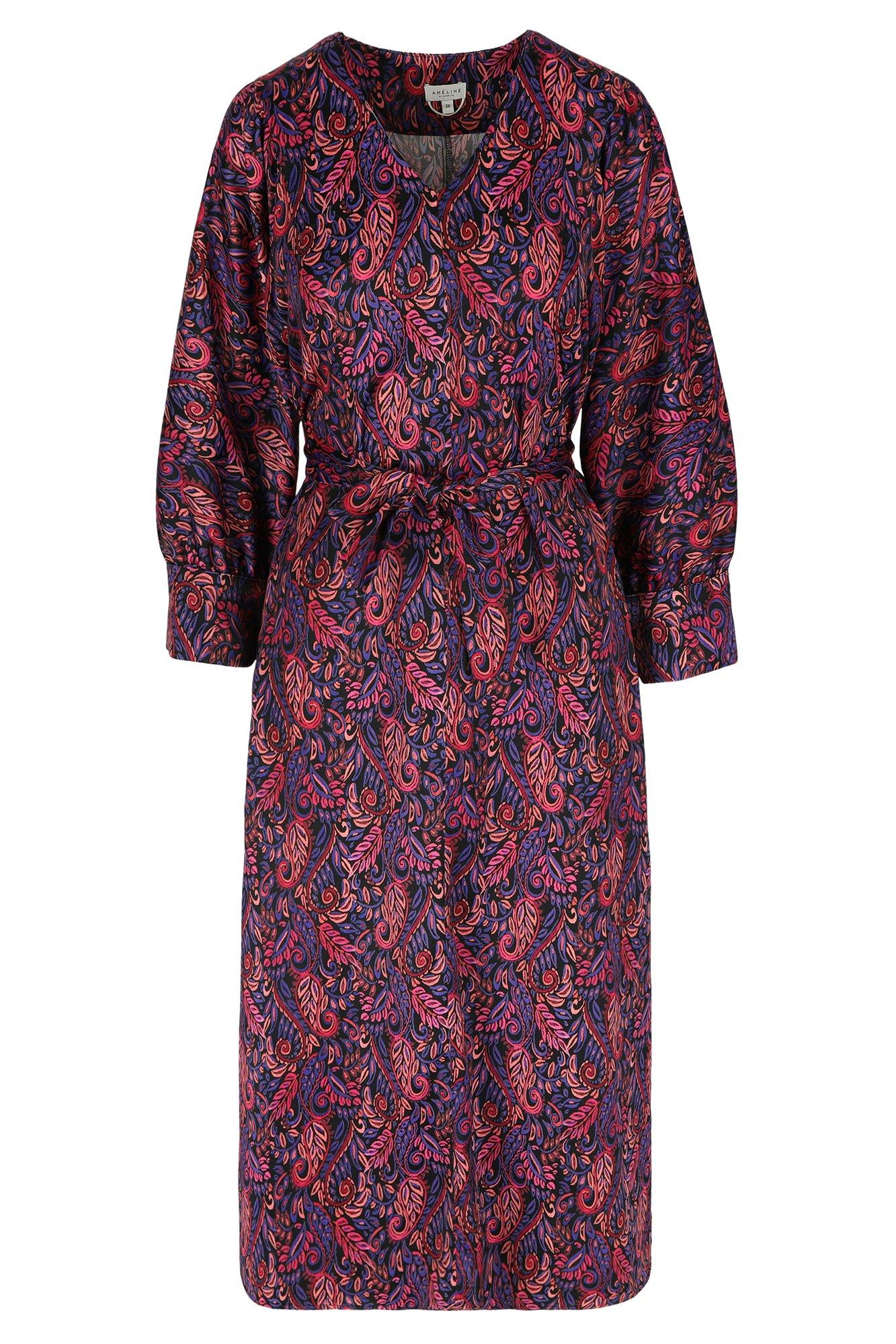 Robes - Robe en crêpe manches chauve-souris