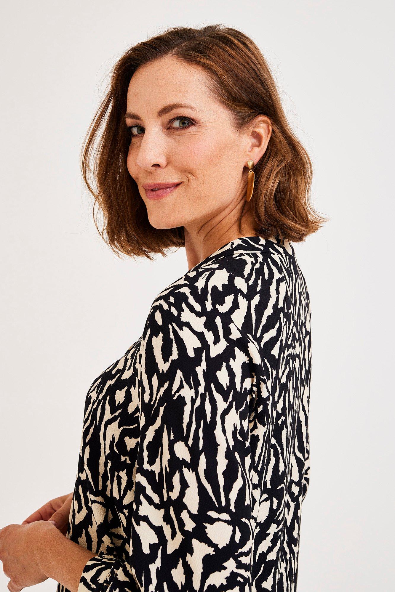 Robes - Robe à coupe ample en seersucker