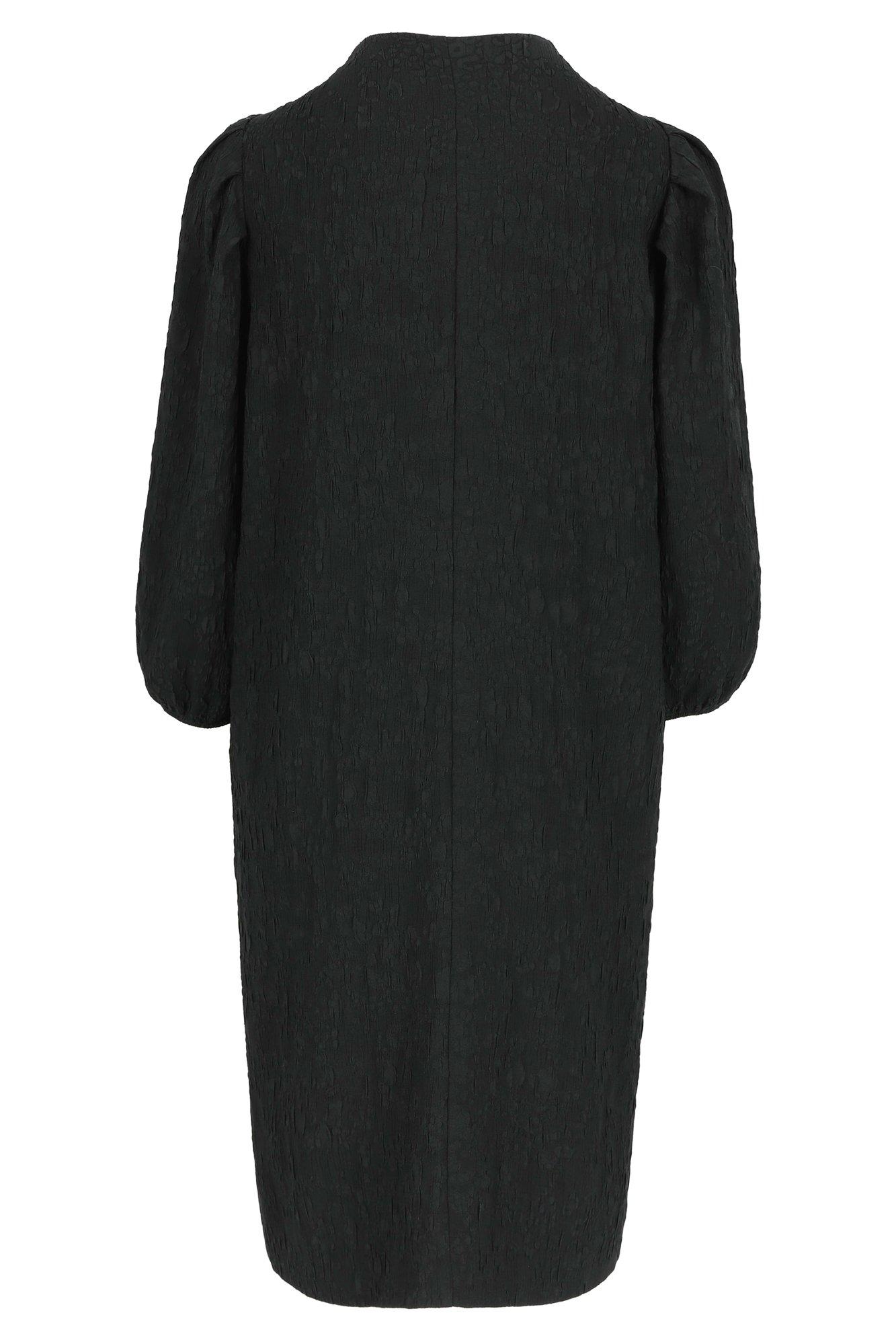 Kleedjes - Jurk met ballonmouw in 3D-jacquard