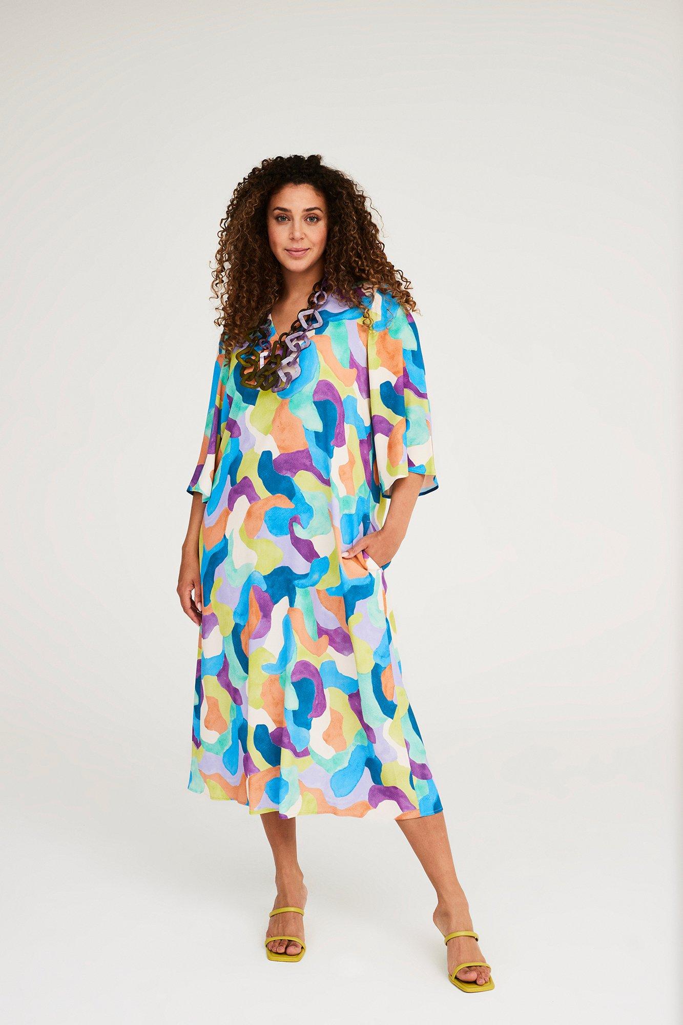 Robes - Robe mi-longue en crêpe