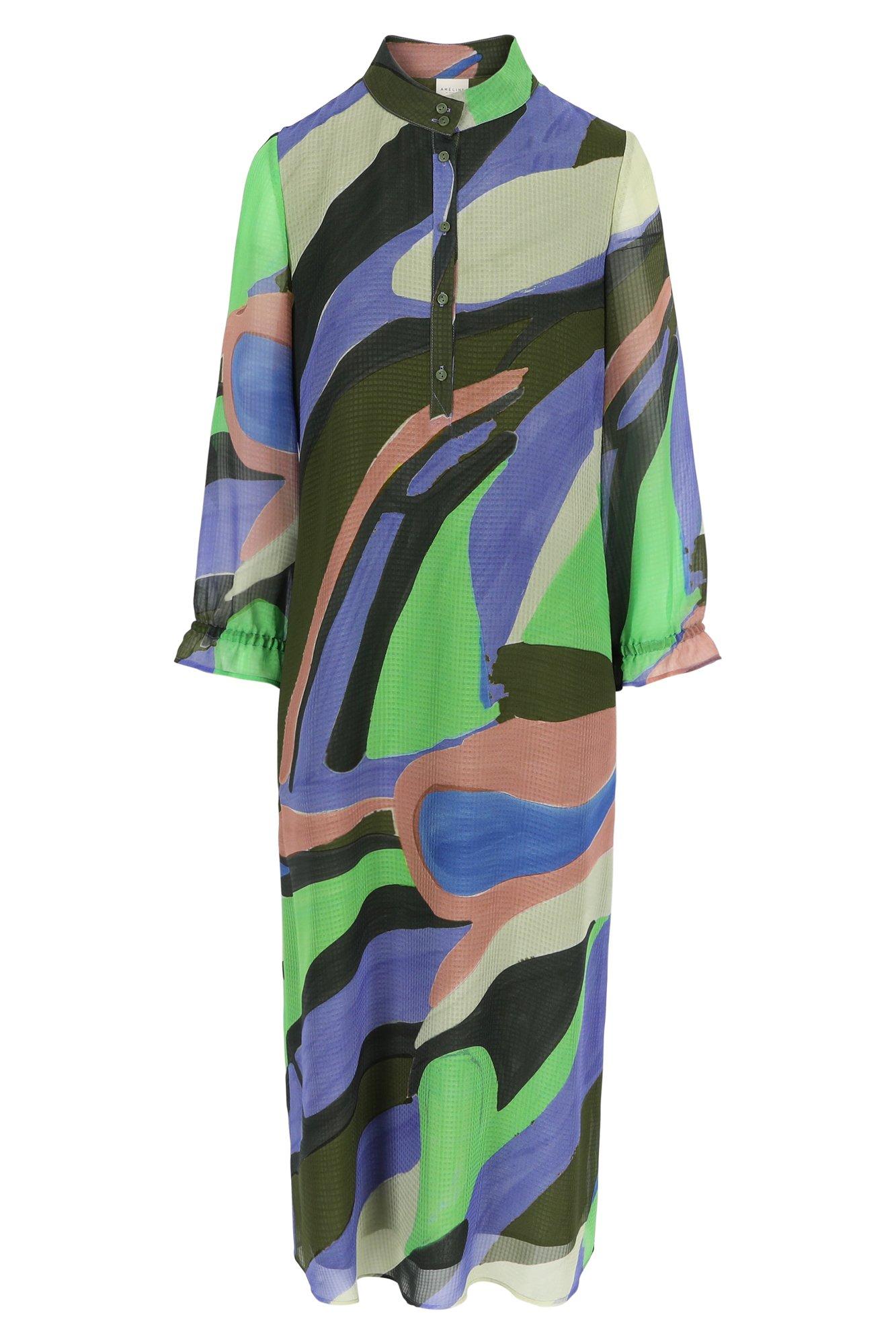 Robes - Robe maxi imprimée en voile gaufré