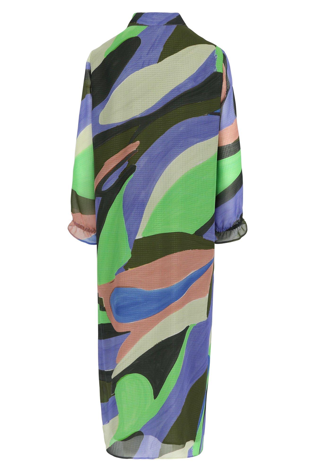 Robes - Robe maxi imprimée en voile gaufré